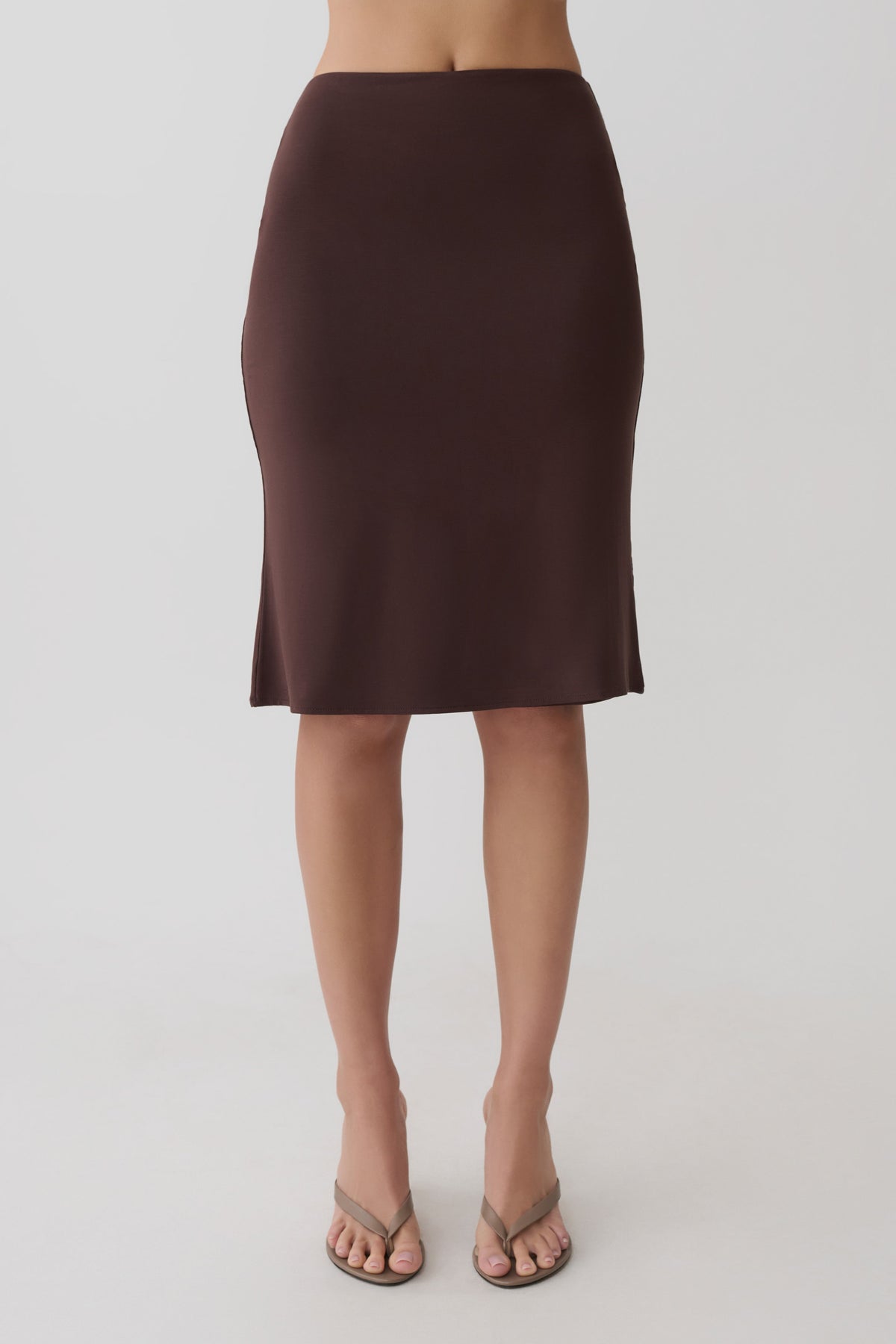 Greer Knee Length Skirt - Espresso