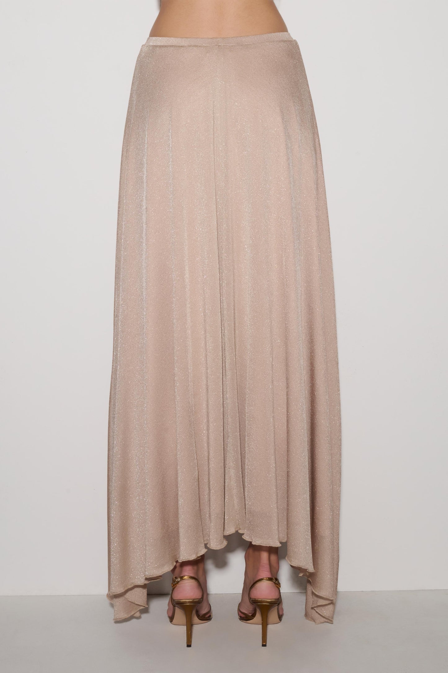 Nola Lurex Maxi Skirt - Gold