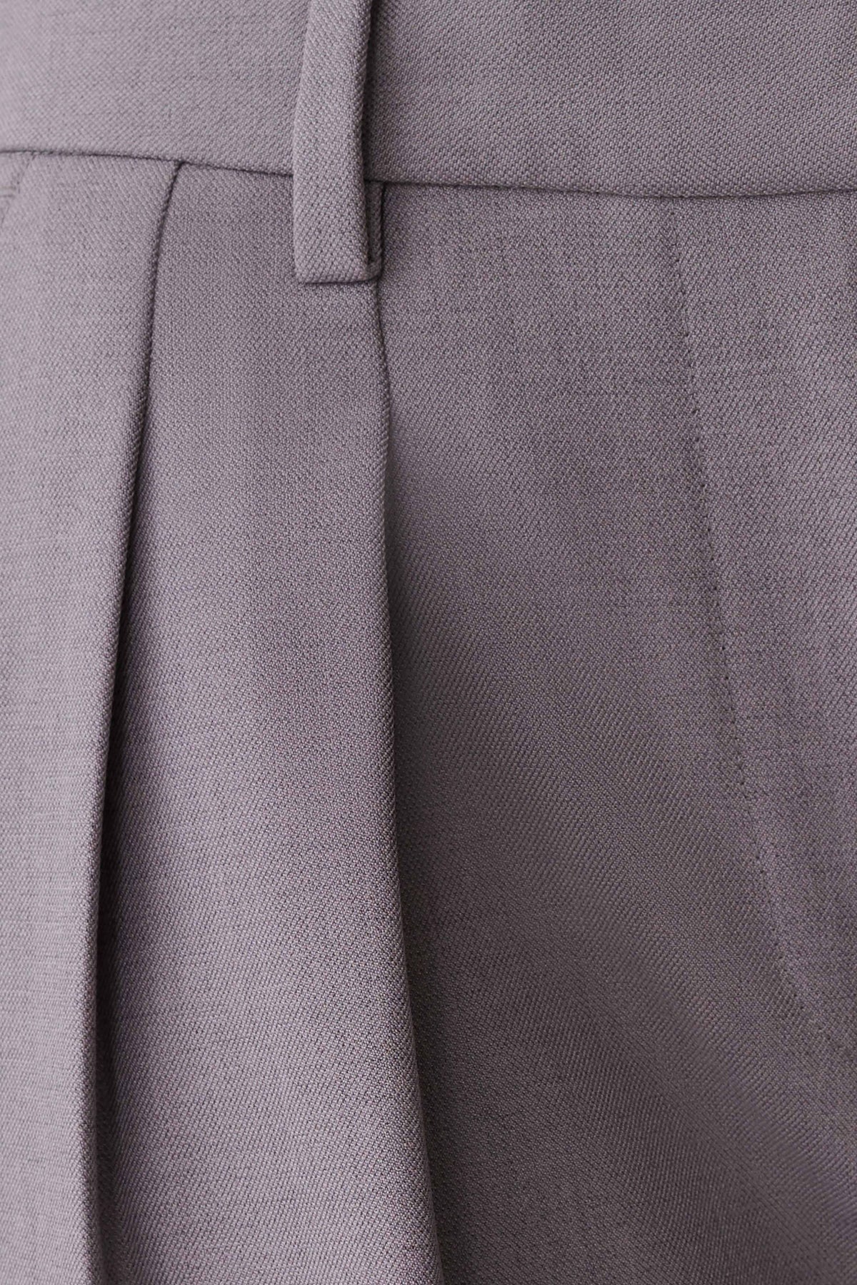 Phoebe Straight Leg Suiting Pants - Light Grey Marle