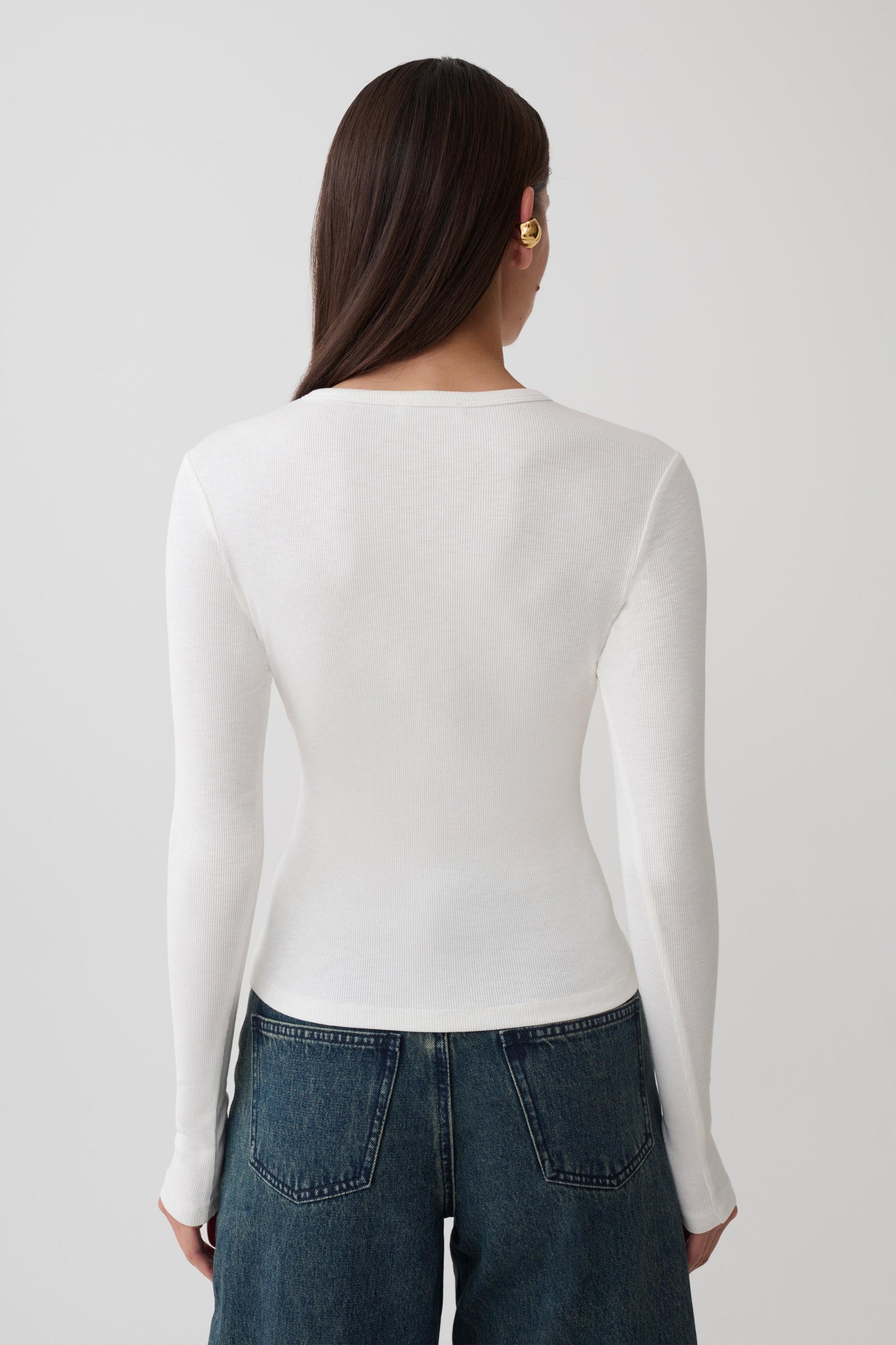 Leny Long Sleeve Top - White