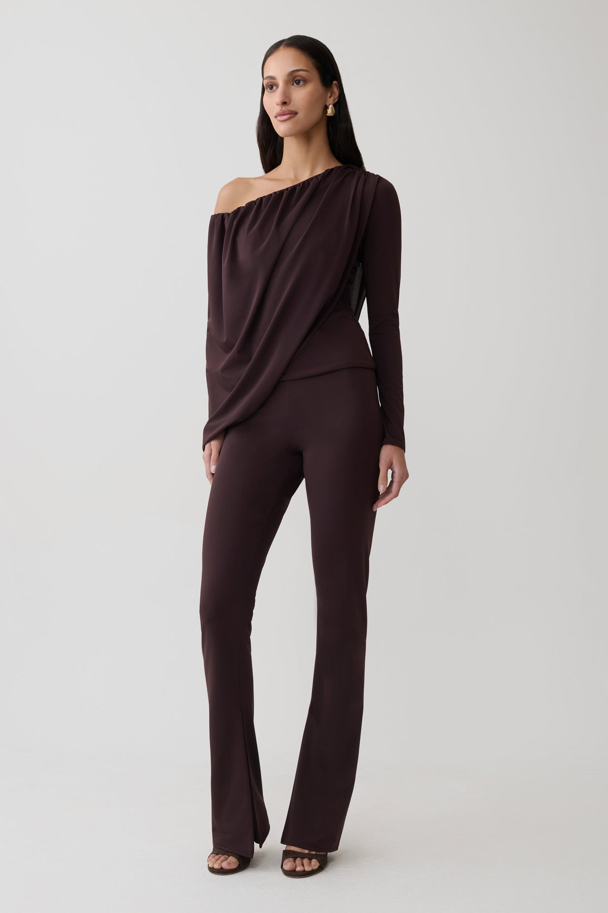 Fletcher Skinny Flare Pants - Chocolate