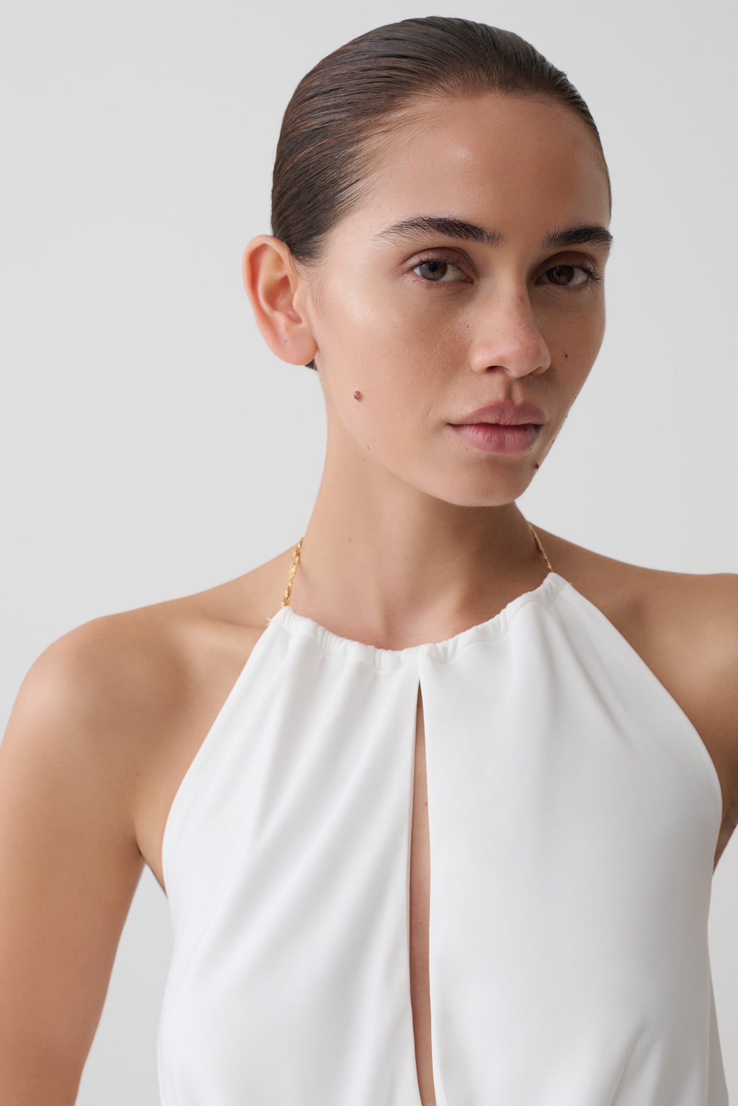 Banks Halter Neck Top With Hardware - White