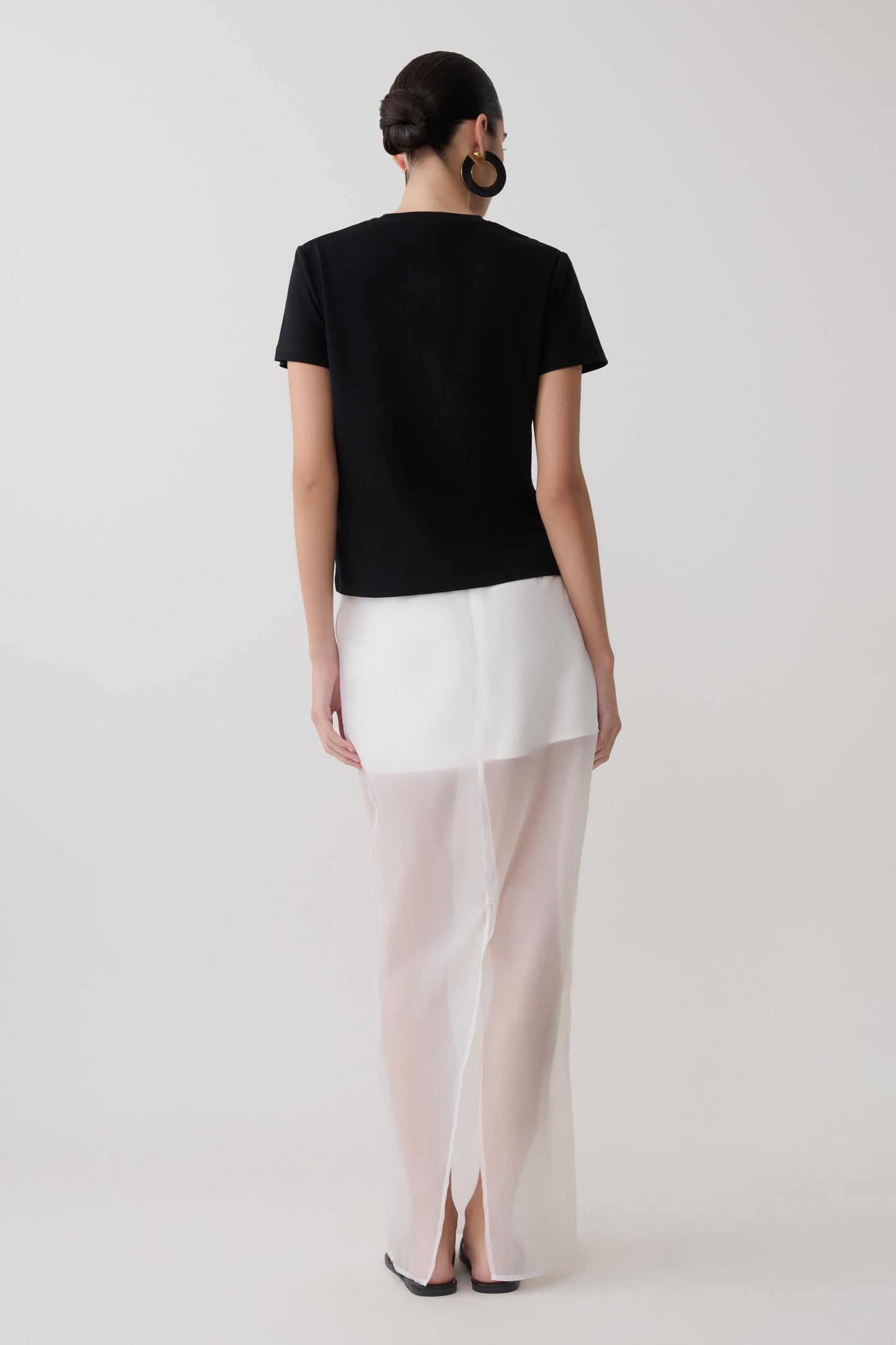 Ximena Organza Maxi Skirt - White