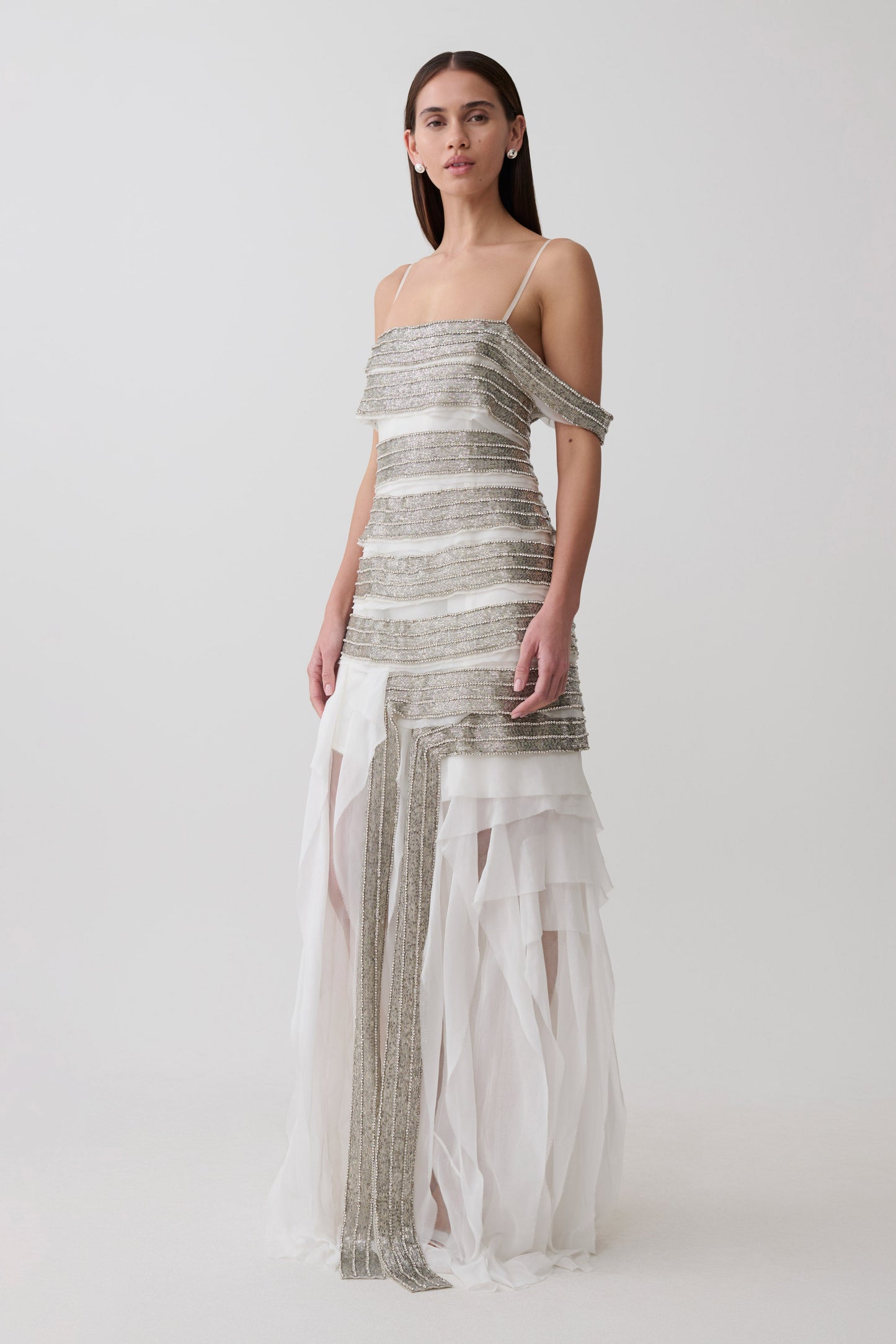 Jaide Embellished Maxi Dress - White