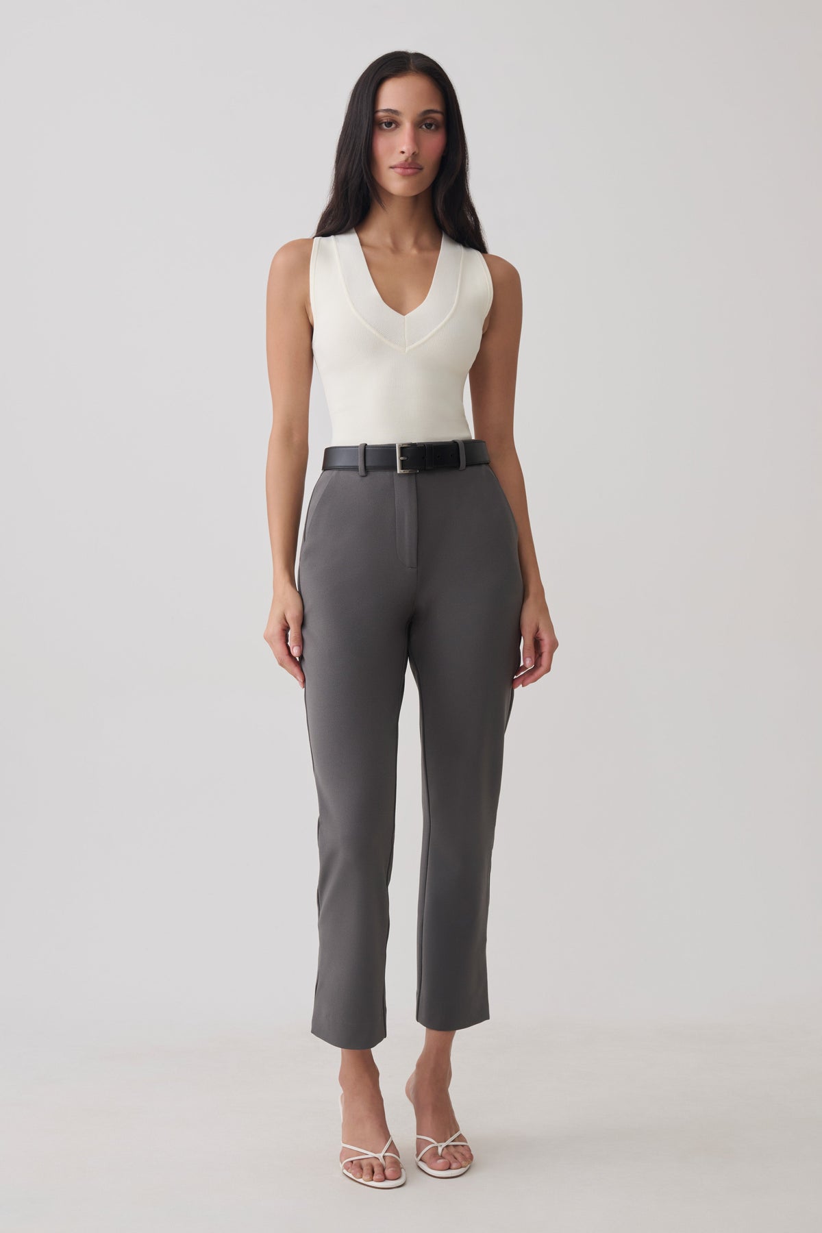 Jaimen Crepe Pants - Charcoal