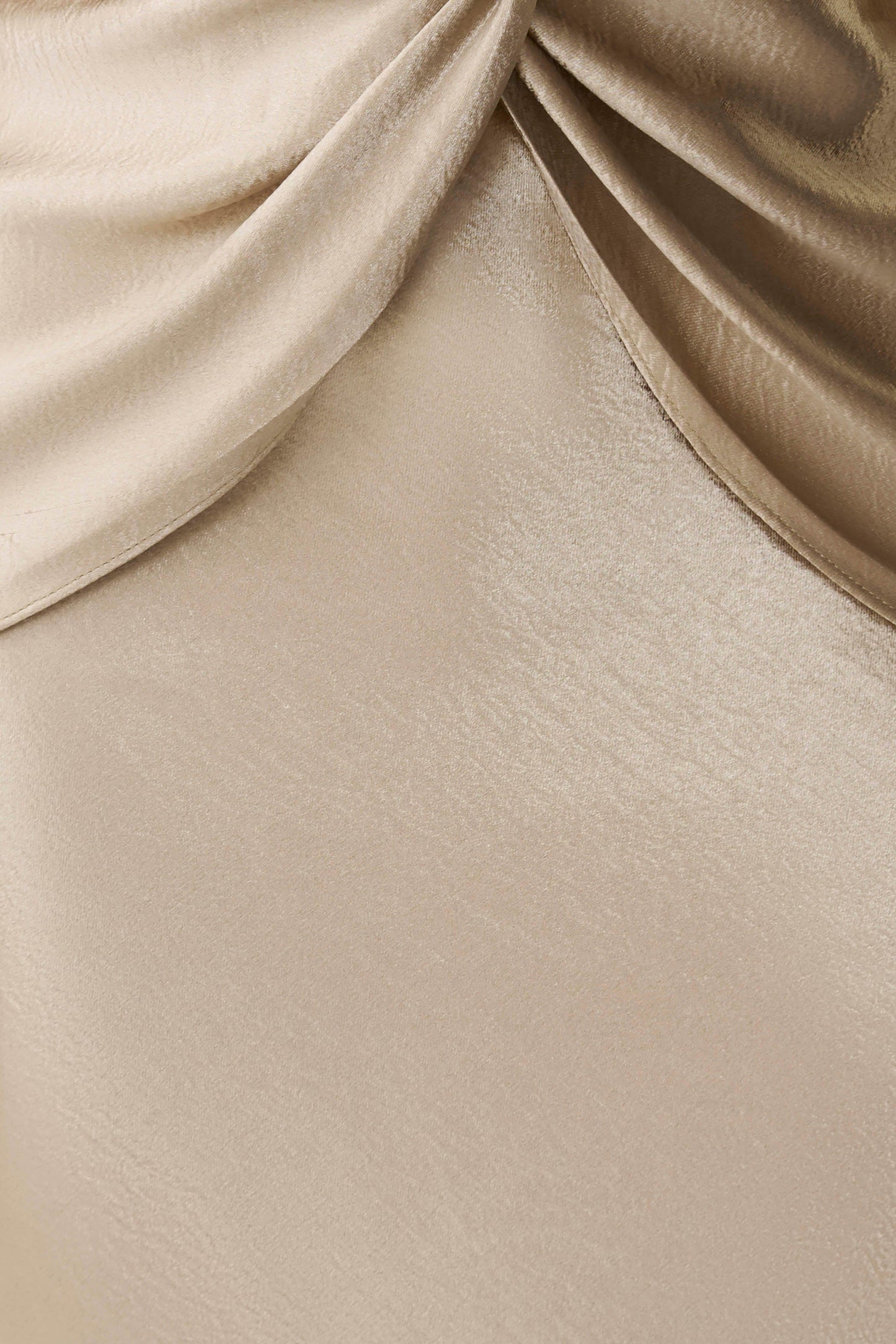 Peyton V neck Satin Maxi Dress - Gold