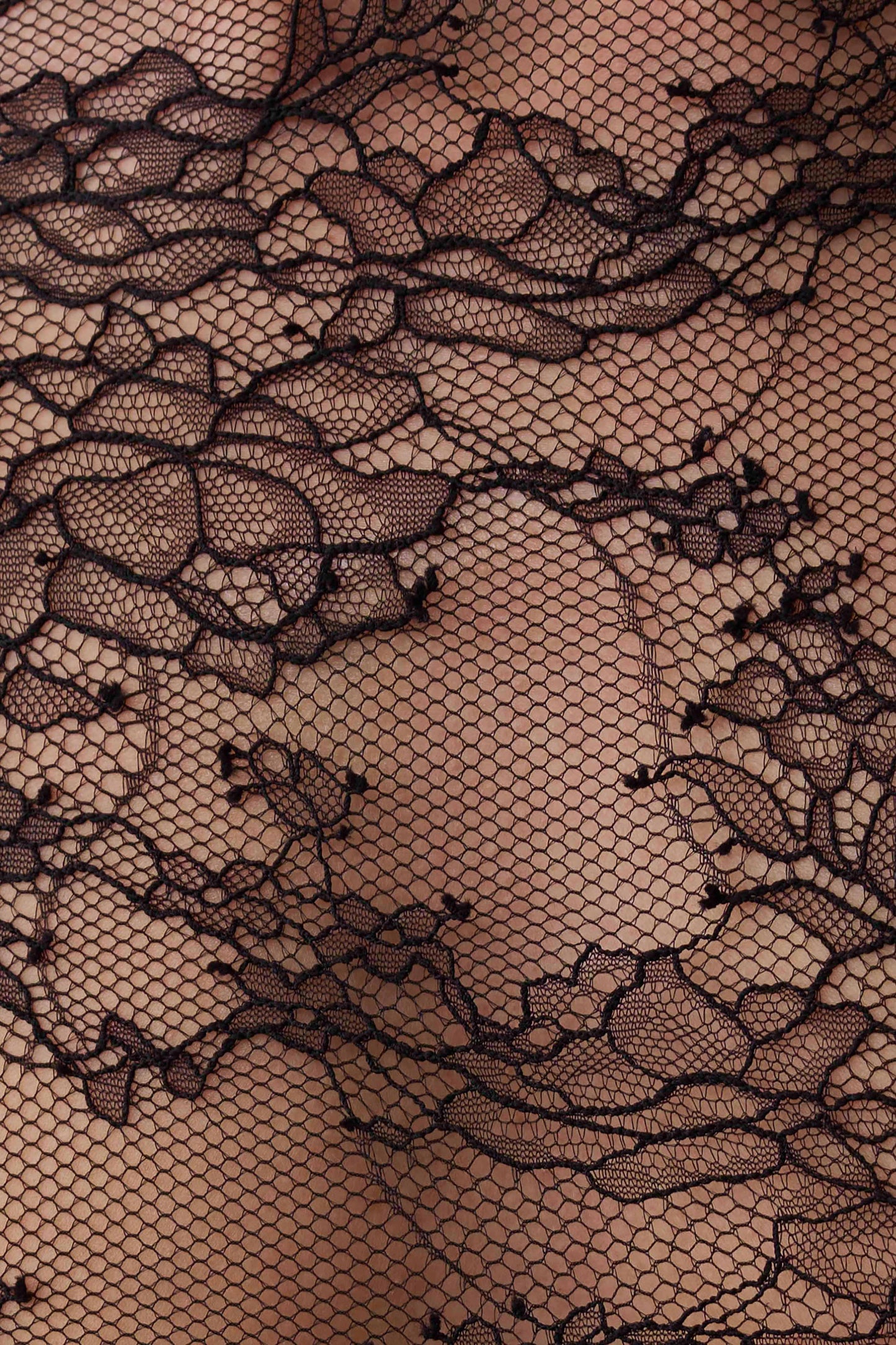 Alizette Long Sleeve Lace Maxi Dress - Black