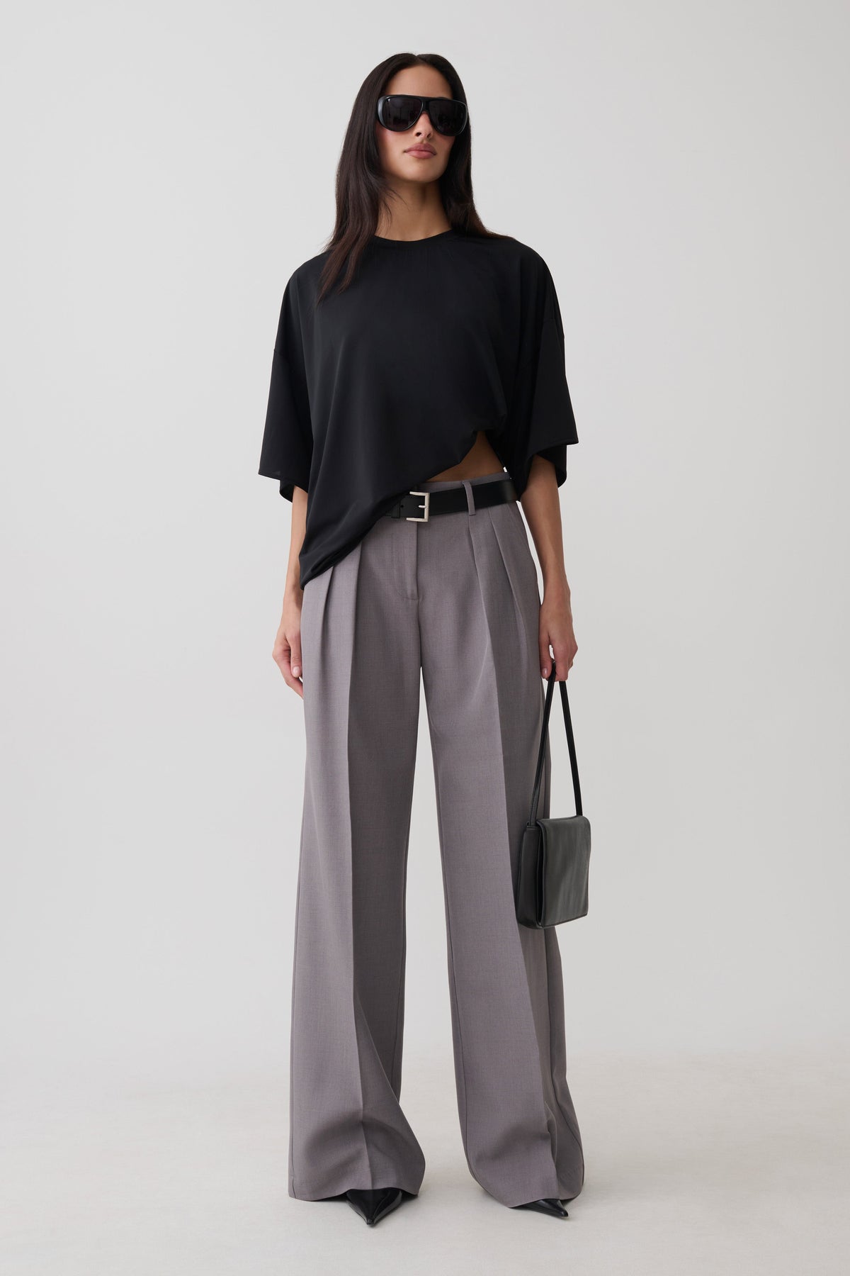 Seraphina Oversized Tee - Black