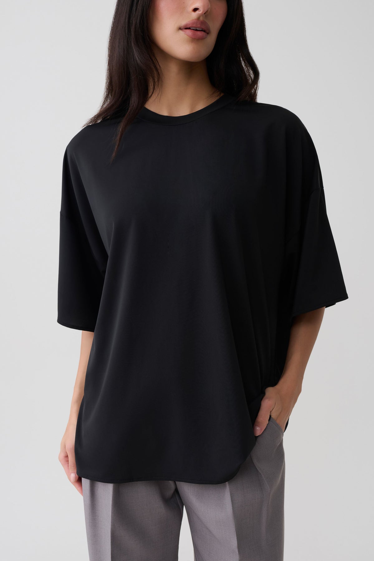 Seraphina Oversized Tee - Black