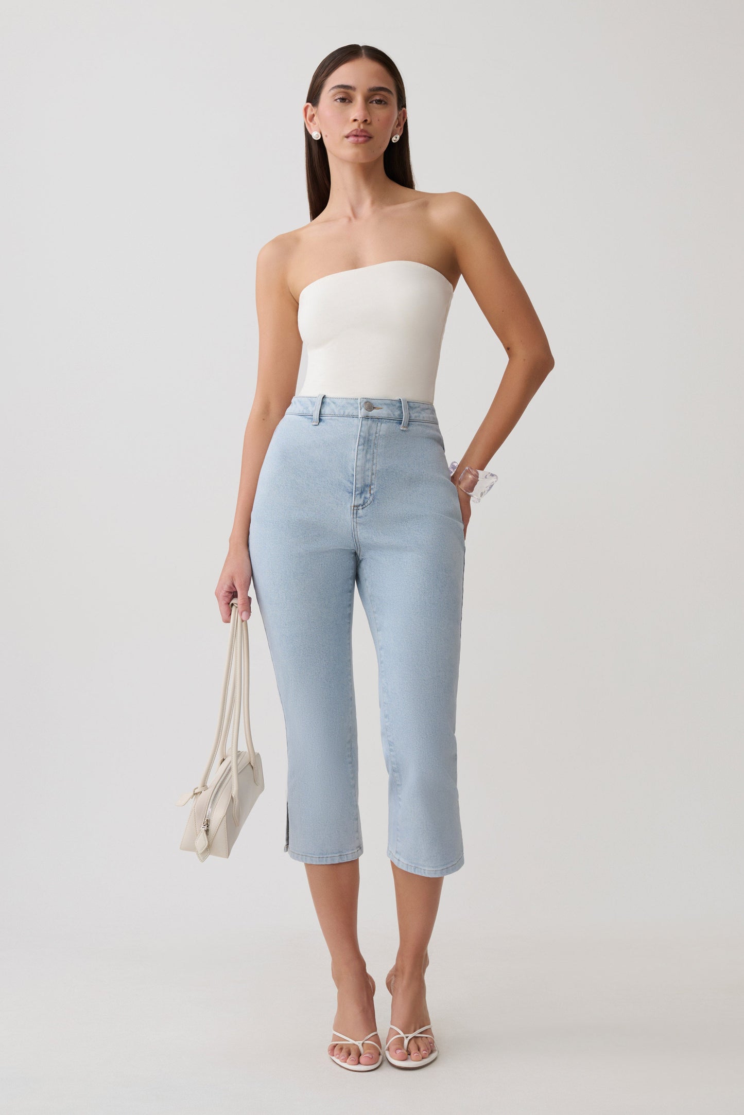Harley Strapless Bandeau Top - Ivory