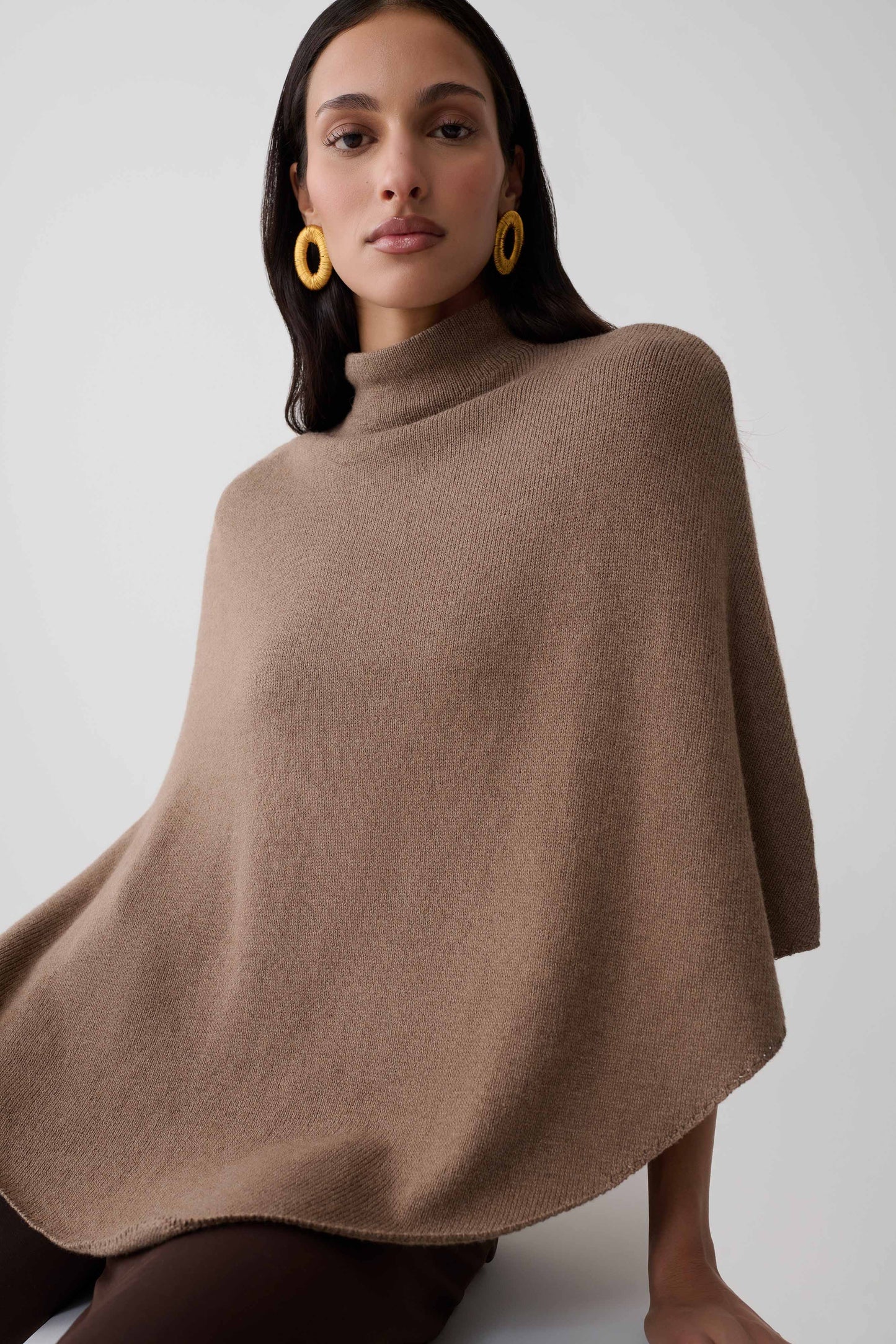 Romero Knit Poncho Top - Doe