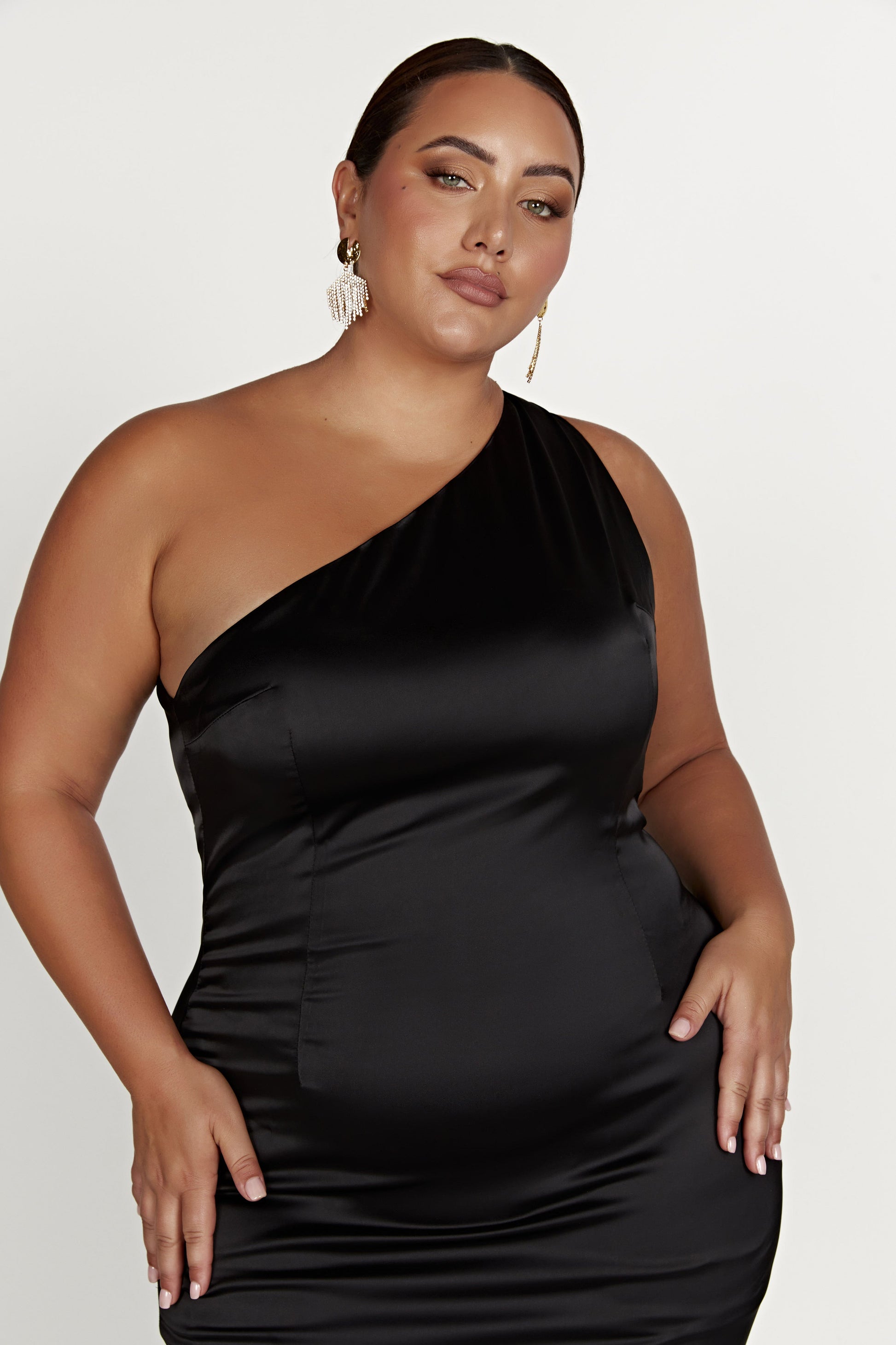 Harper One Shoulder Gown - Black #11