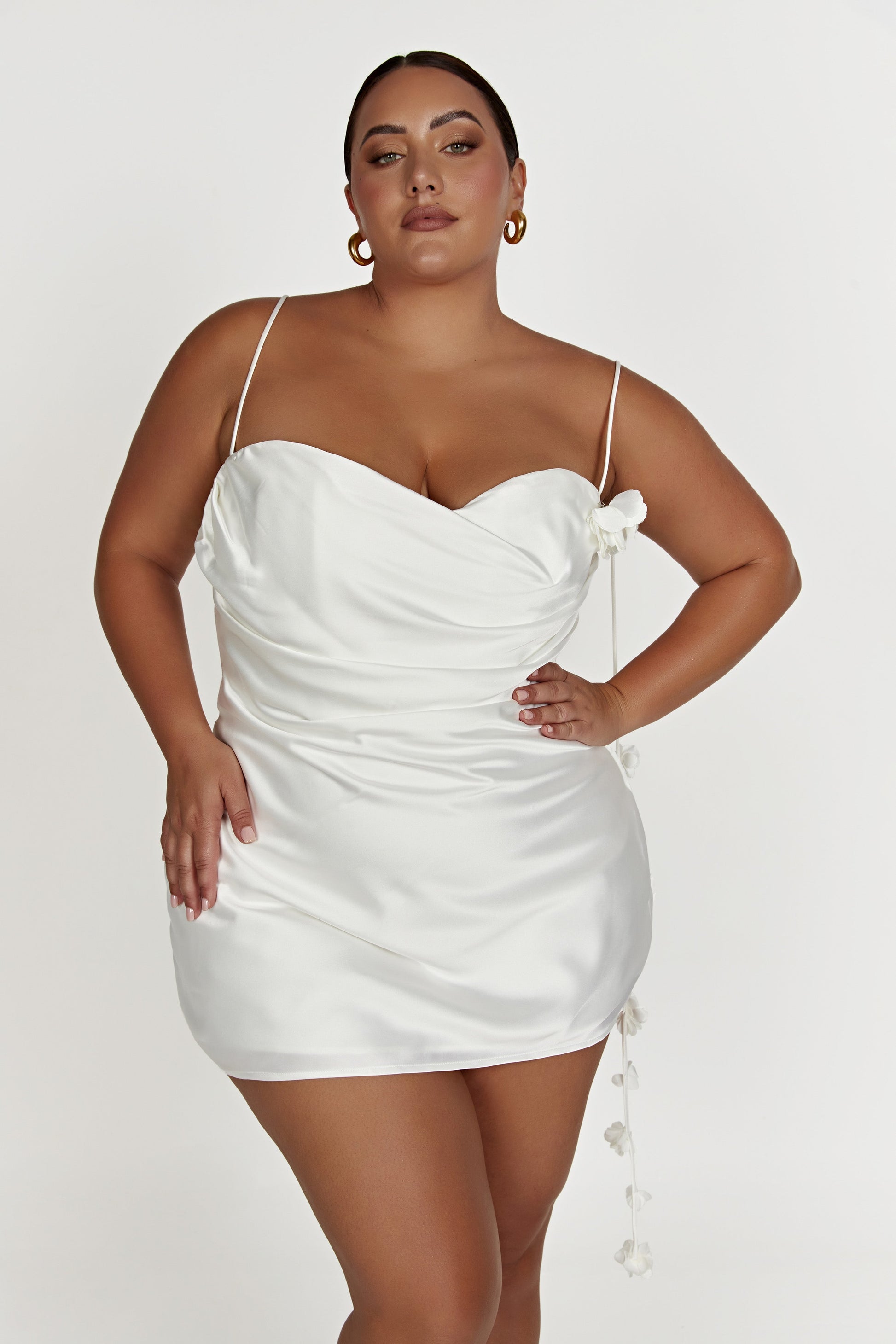 Otillie Rose Halter Mini Dress - White #5