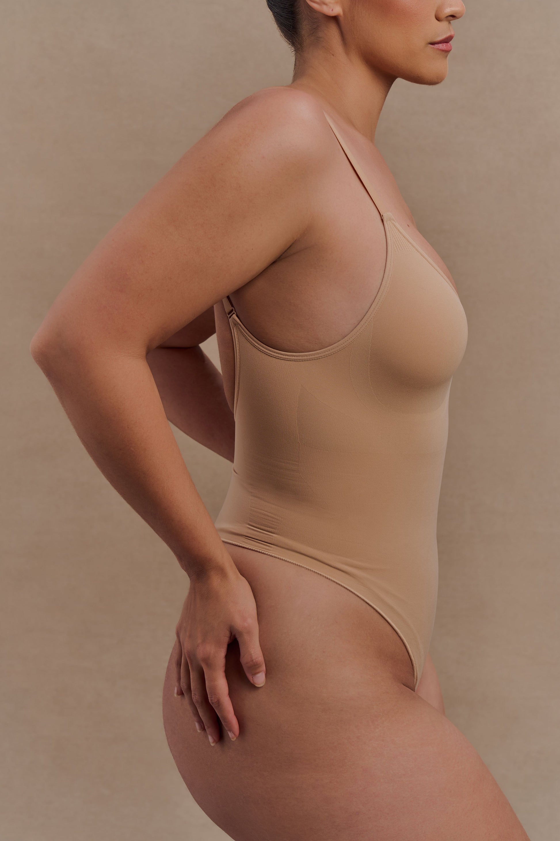 Alyssa Backless Shapewear Bodysuit - Beige #4