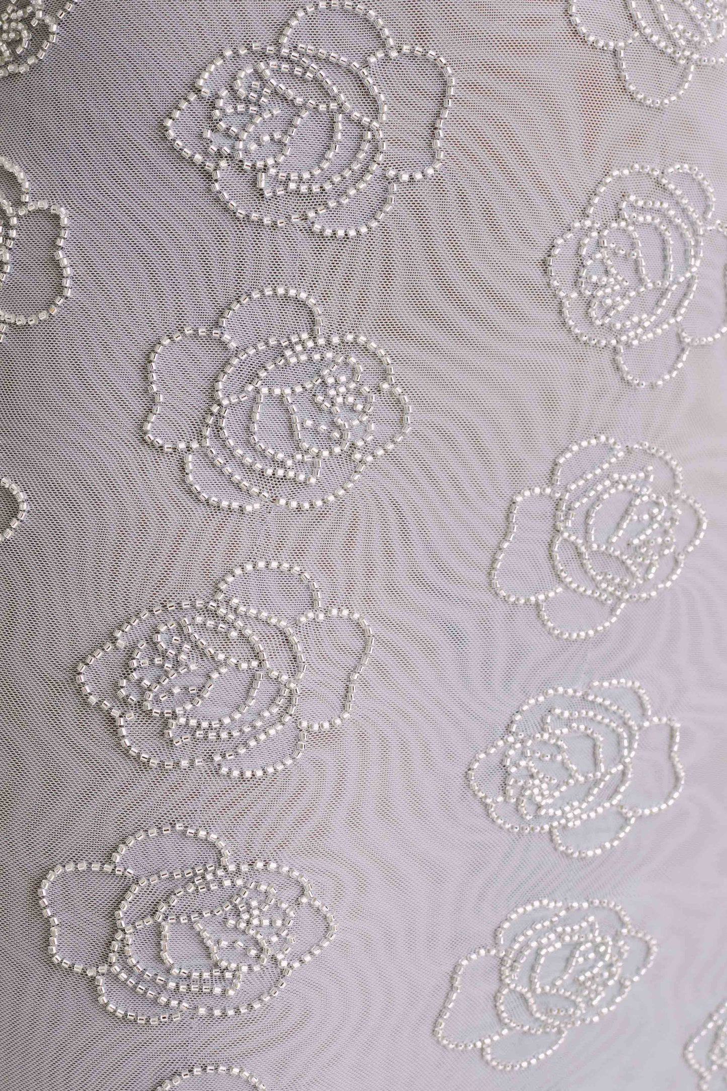 Greta Rose Beaded Camisole - Silver