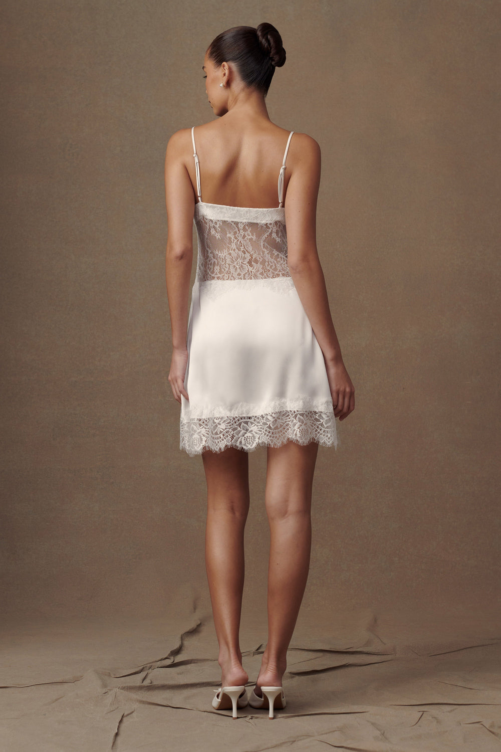 Emmett Lace Slip Dress - White