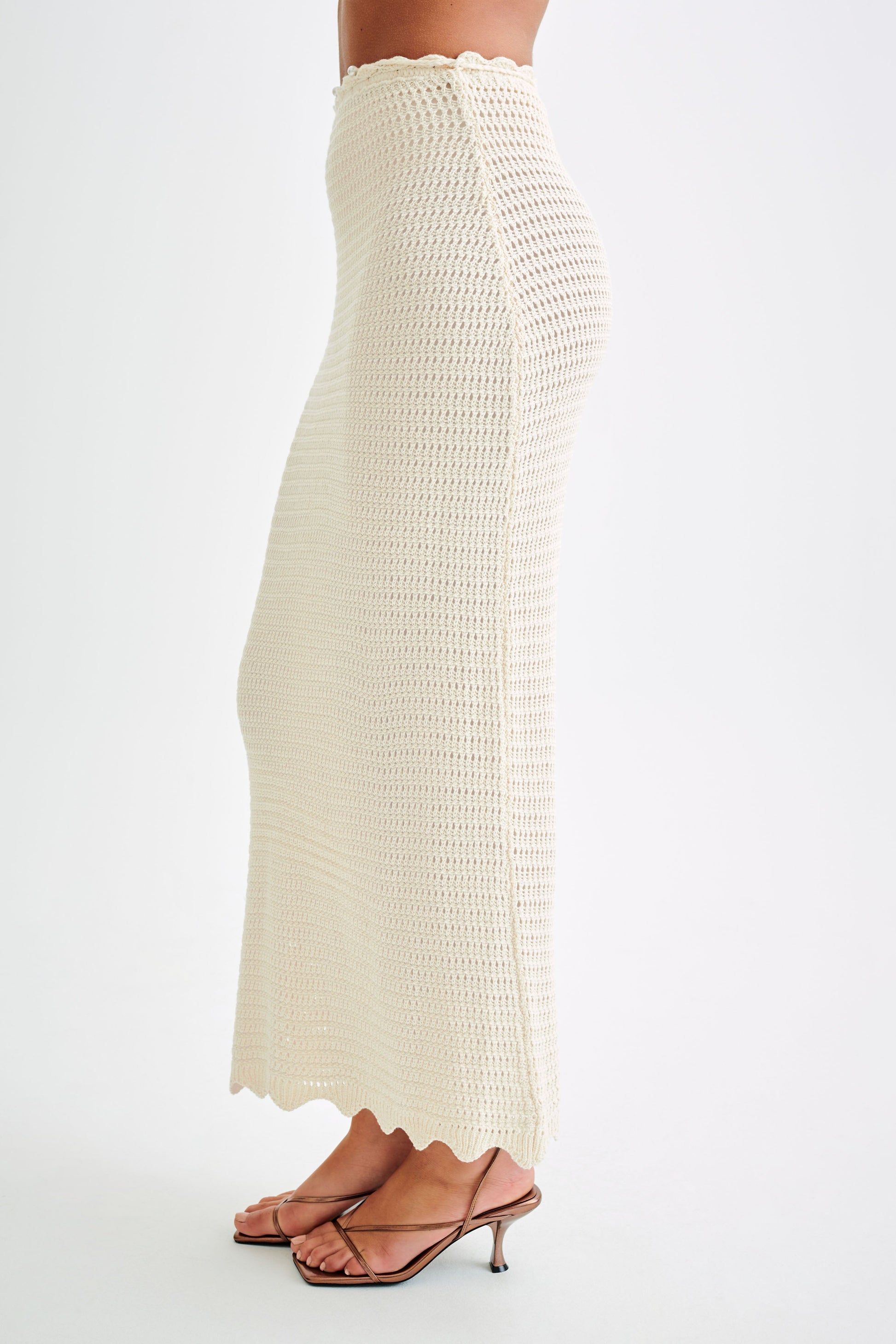 Kira Knit Maxi Skirt - Buttercream #5