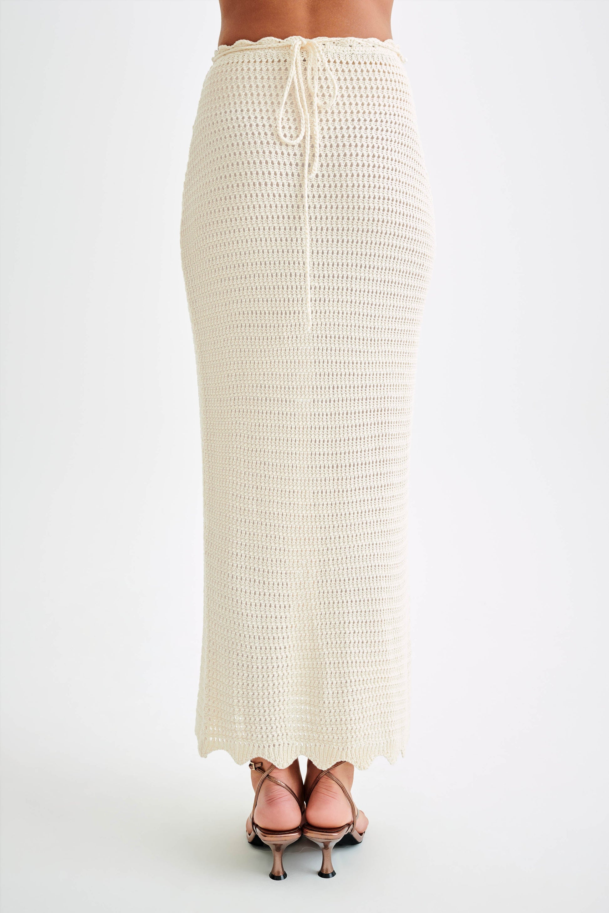 Kira Knit Maxi Skirt - Buttercream #7