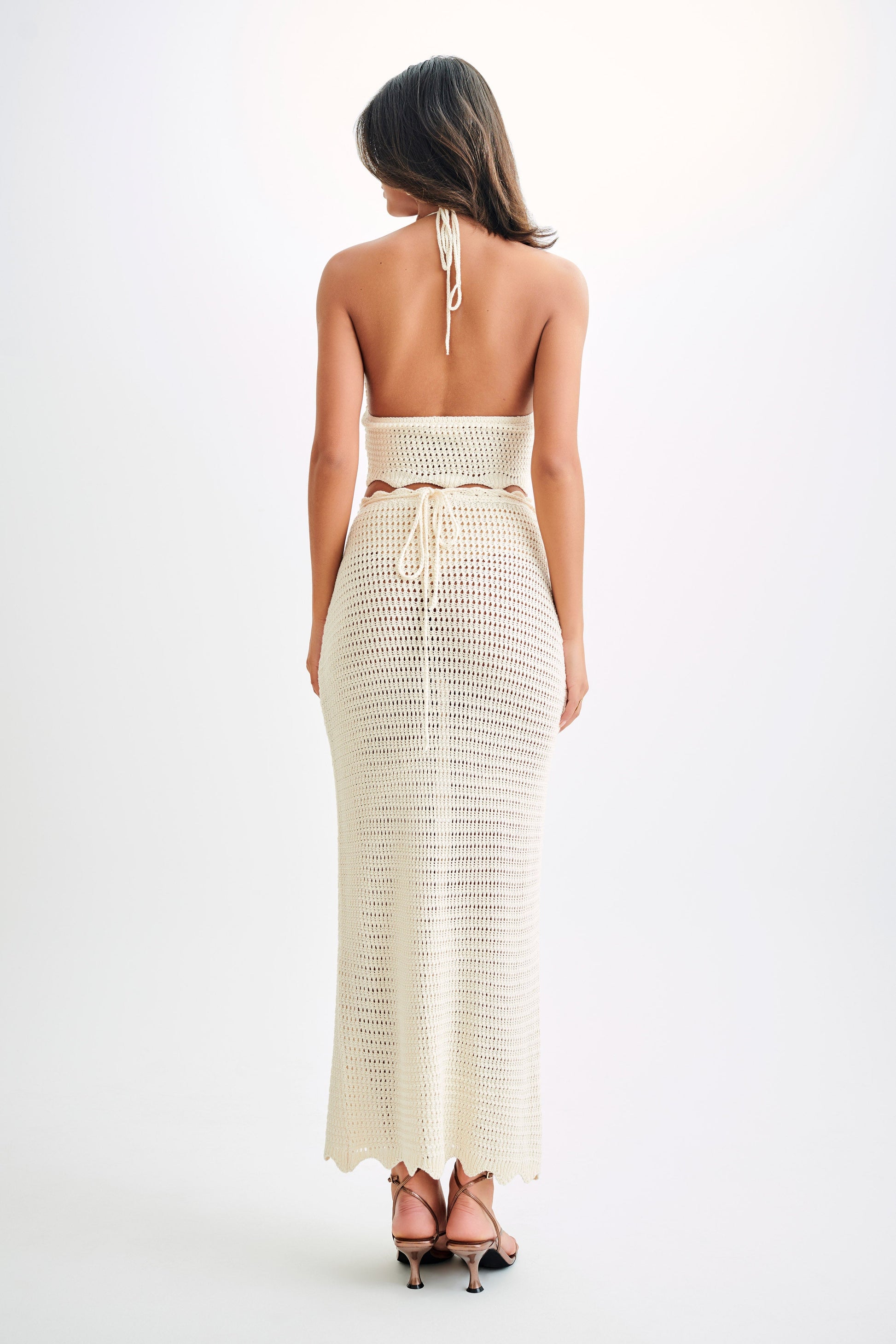 Kira Knit Maxi Skirt - Buttercream #9