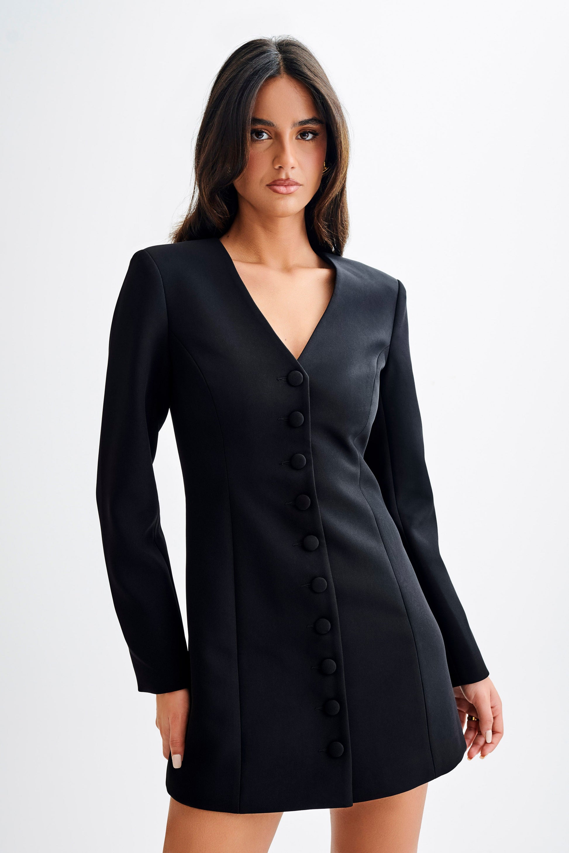 Hurley Long Sleeve Blazer Mini Dress - Black #4