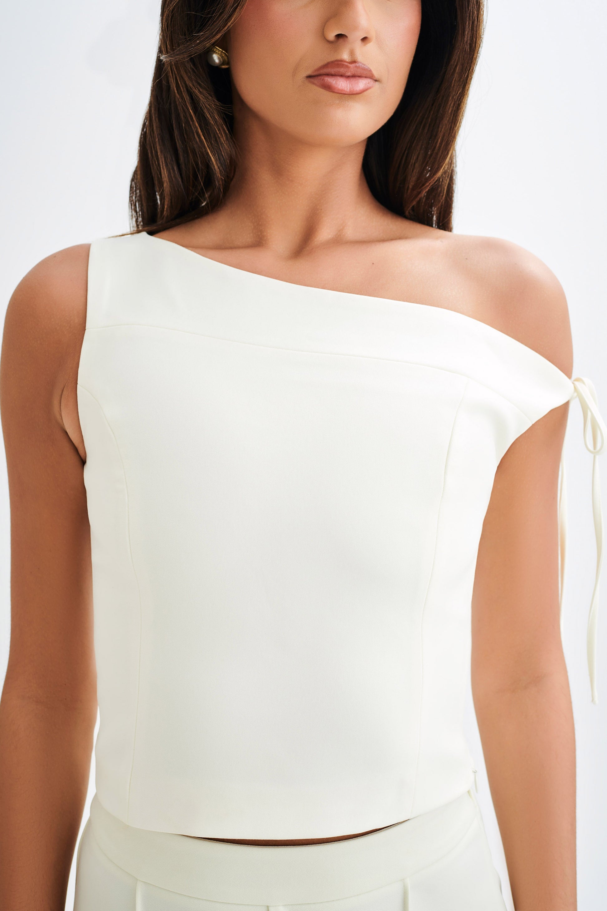 Ramsey Suiting Off Shoulder Top - Ivory #7
