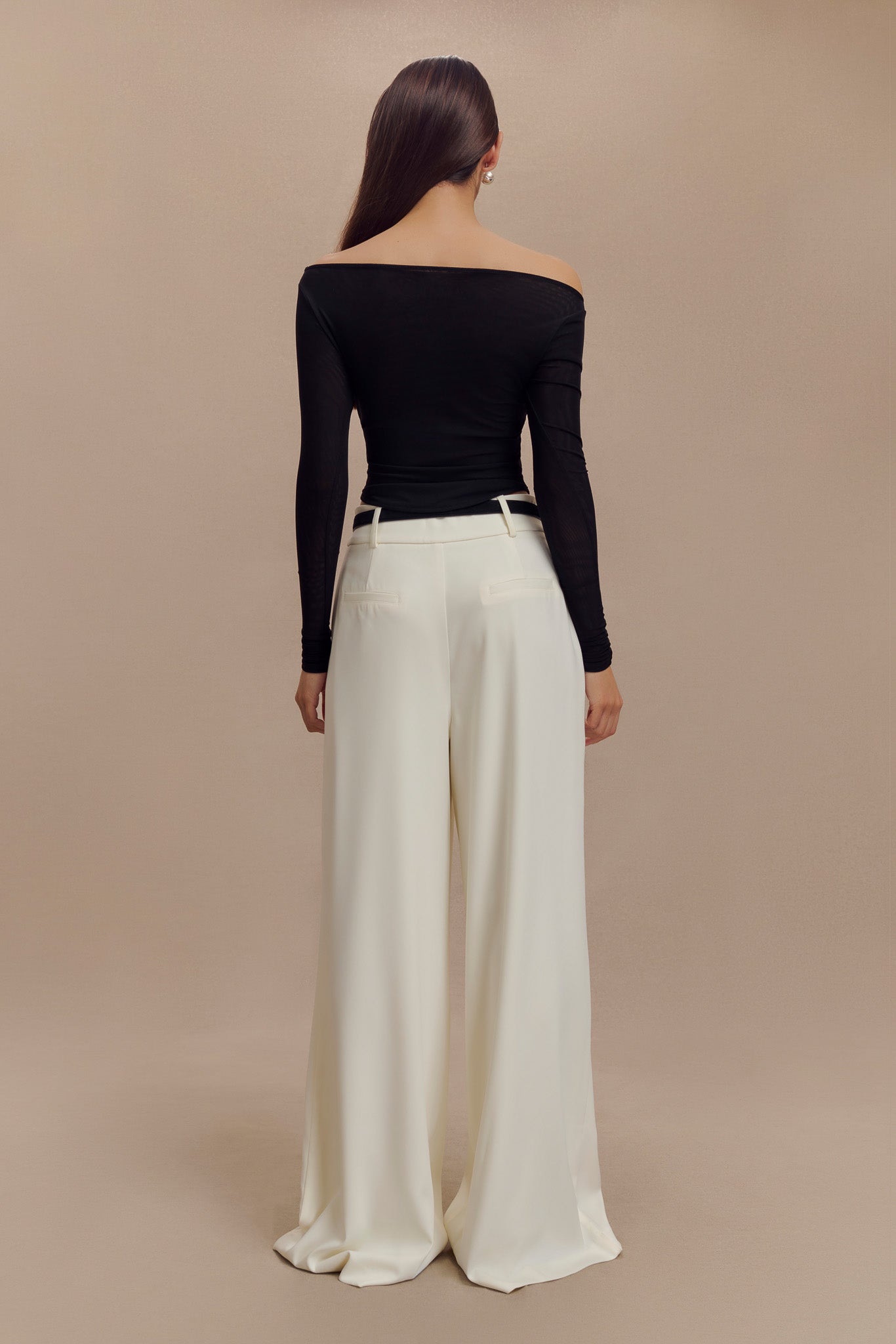 Colette Boat Neck Mesh Top - Black #5