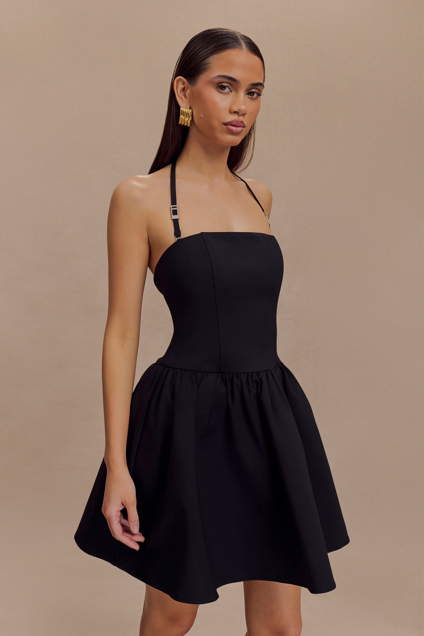 Ruby Halter Mini Dress - Black #6