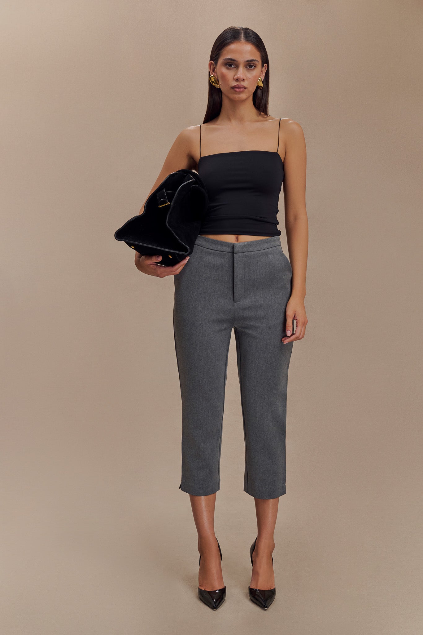 Arya Longline Spaghetti Strap Top - Black #7