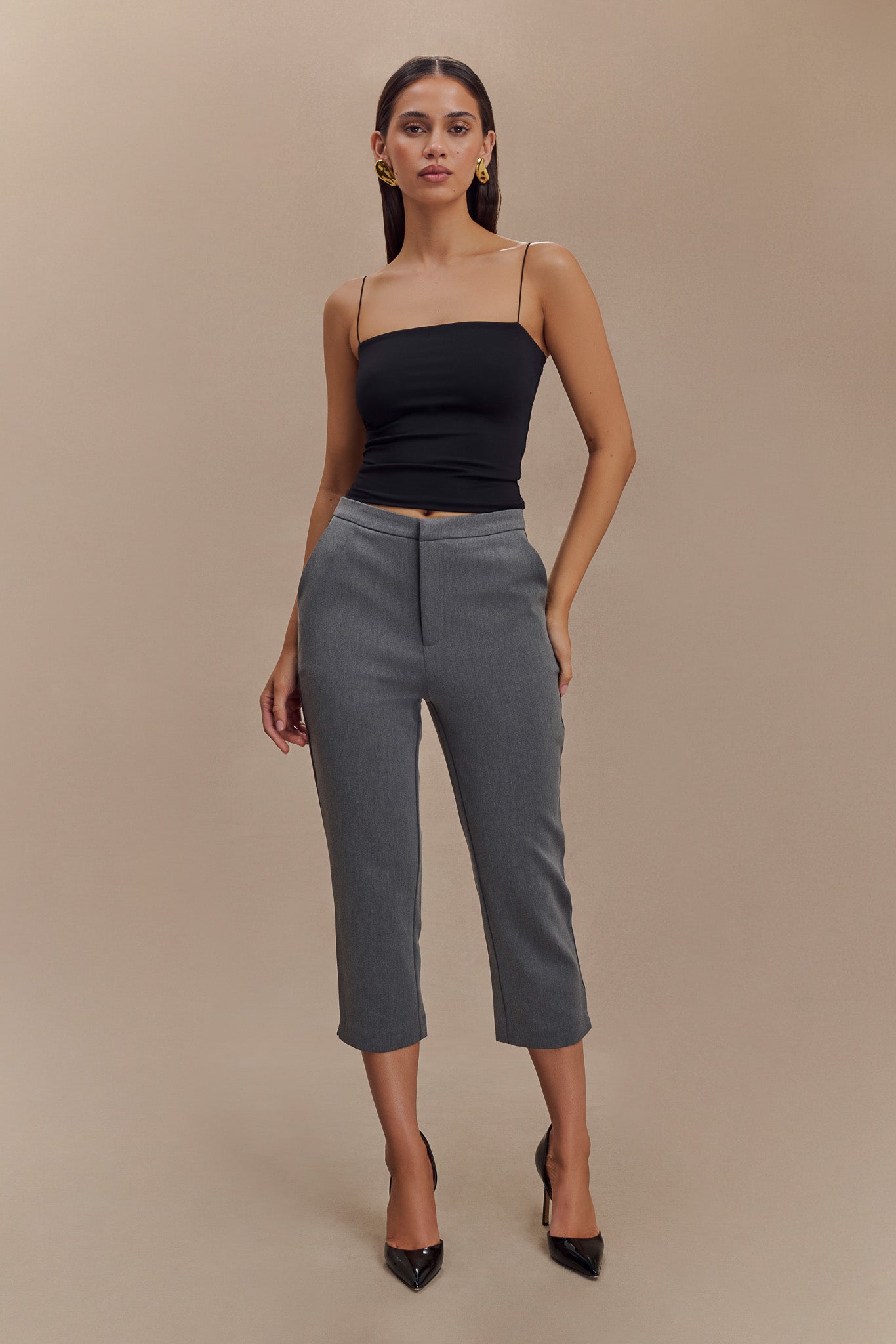 Arya Longline Spaghetti Strap Top - Black #5