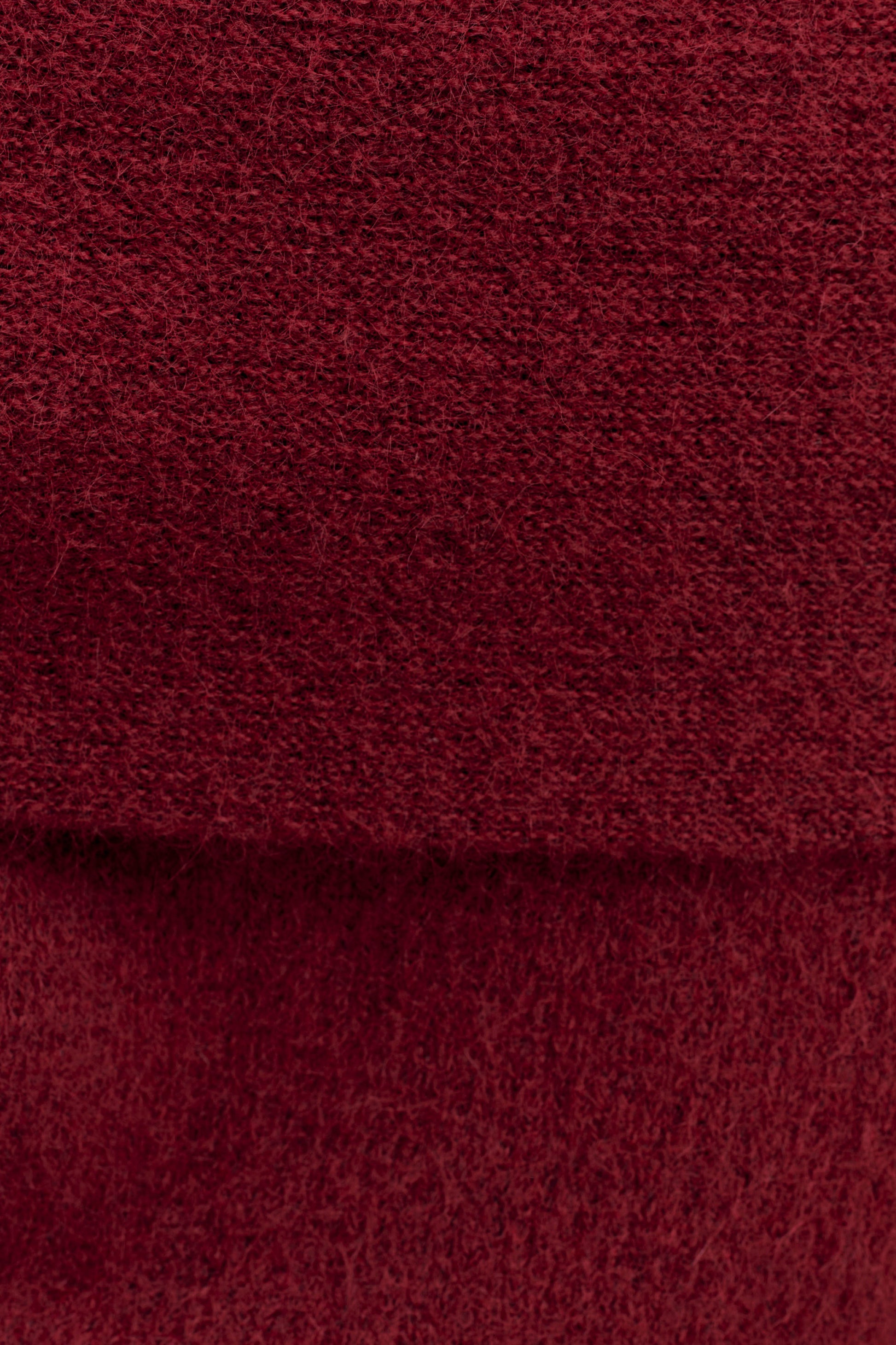 Charlotte Knit Maxi Skirt With Overlay - Merlot #8