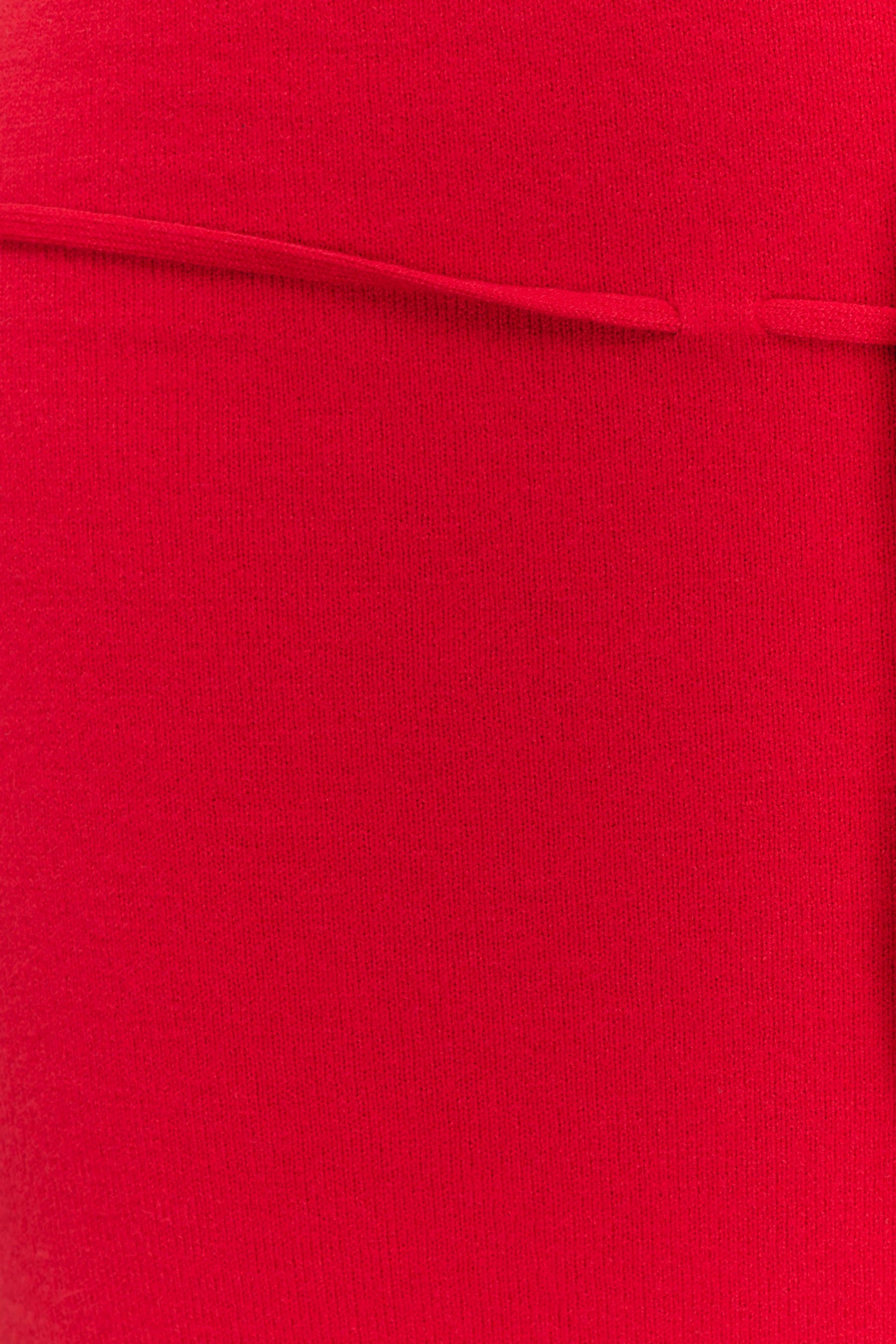 Polly Off Shoulder Long Sleeve Knit Top - Red