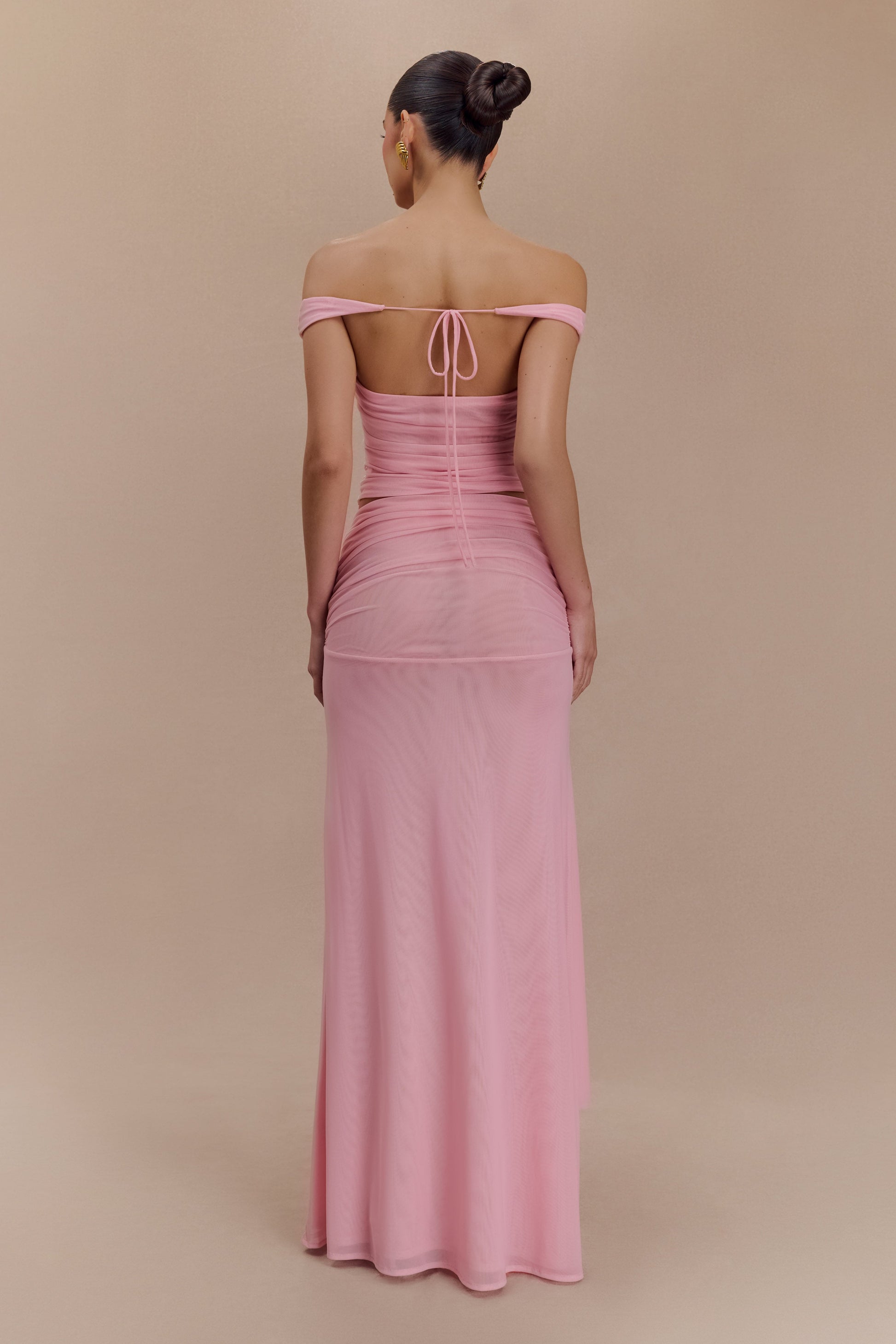Arna Mesh Maxi Skirt - Candy Pink #2