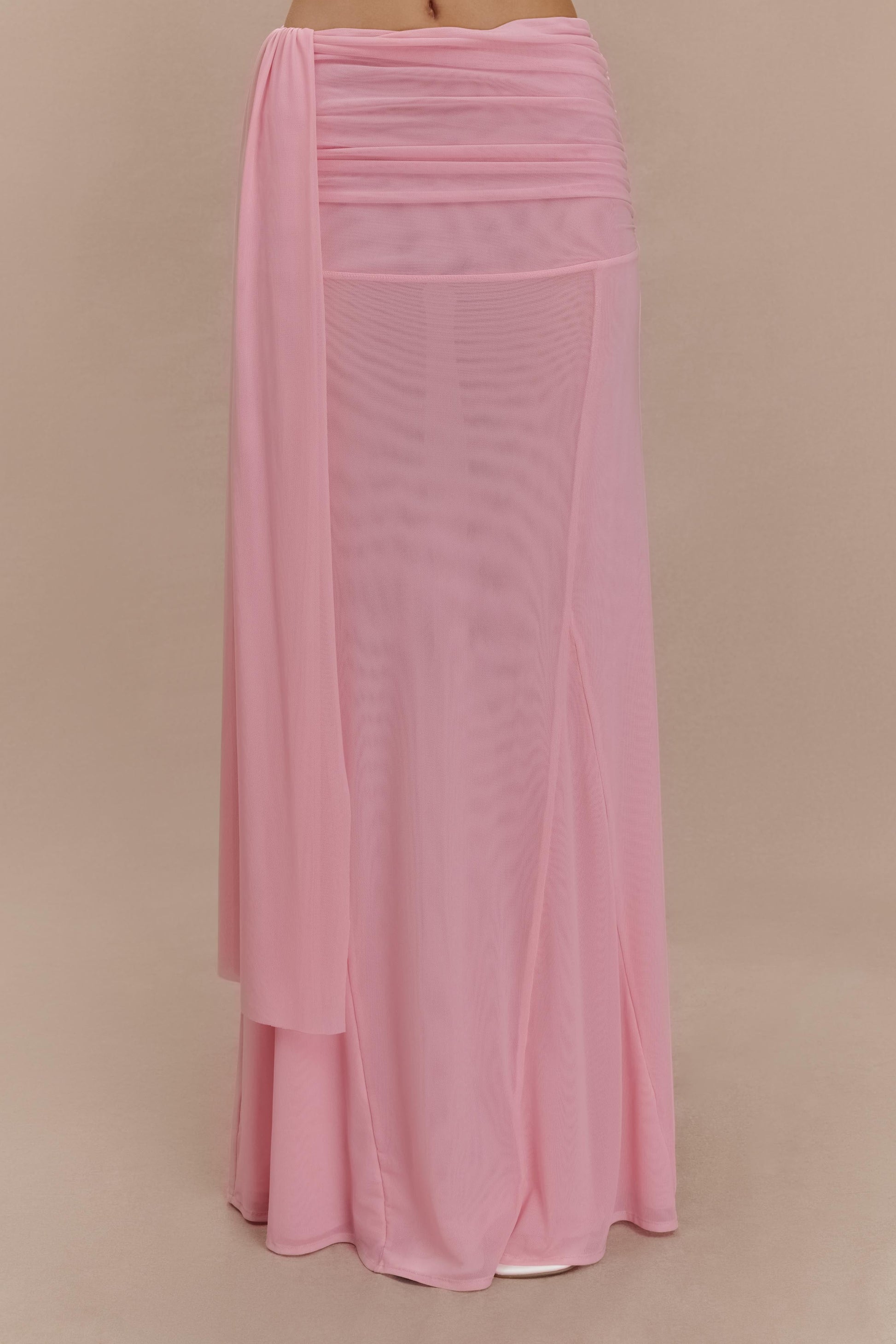 Arna Mesh Maxi Skirt - Candy Pink #4