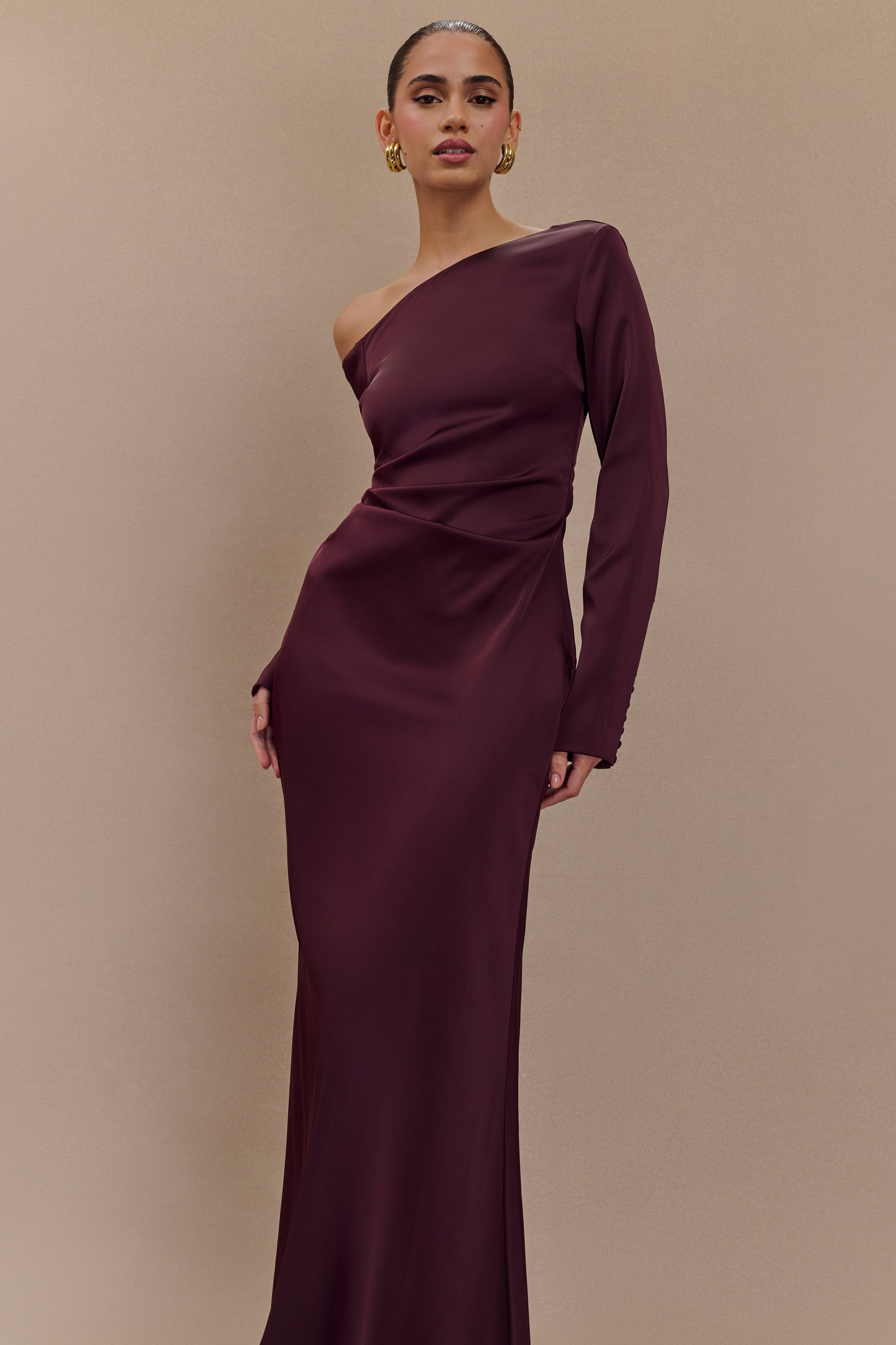 Avery Long Sleeve Maxi Dress - Plum #4