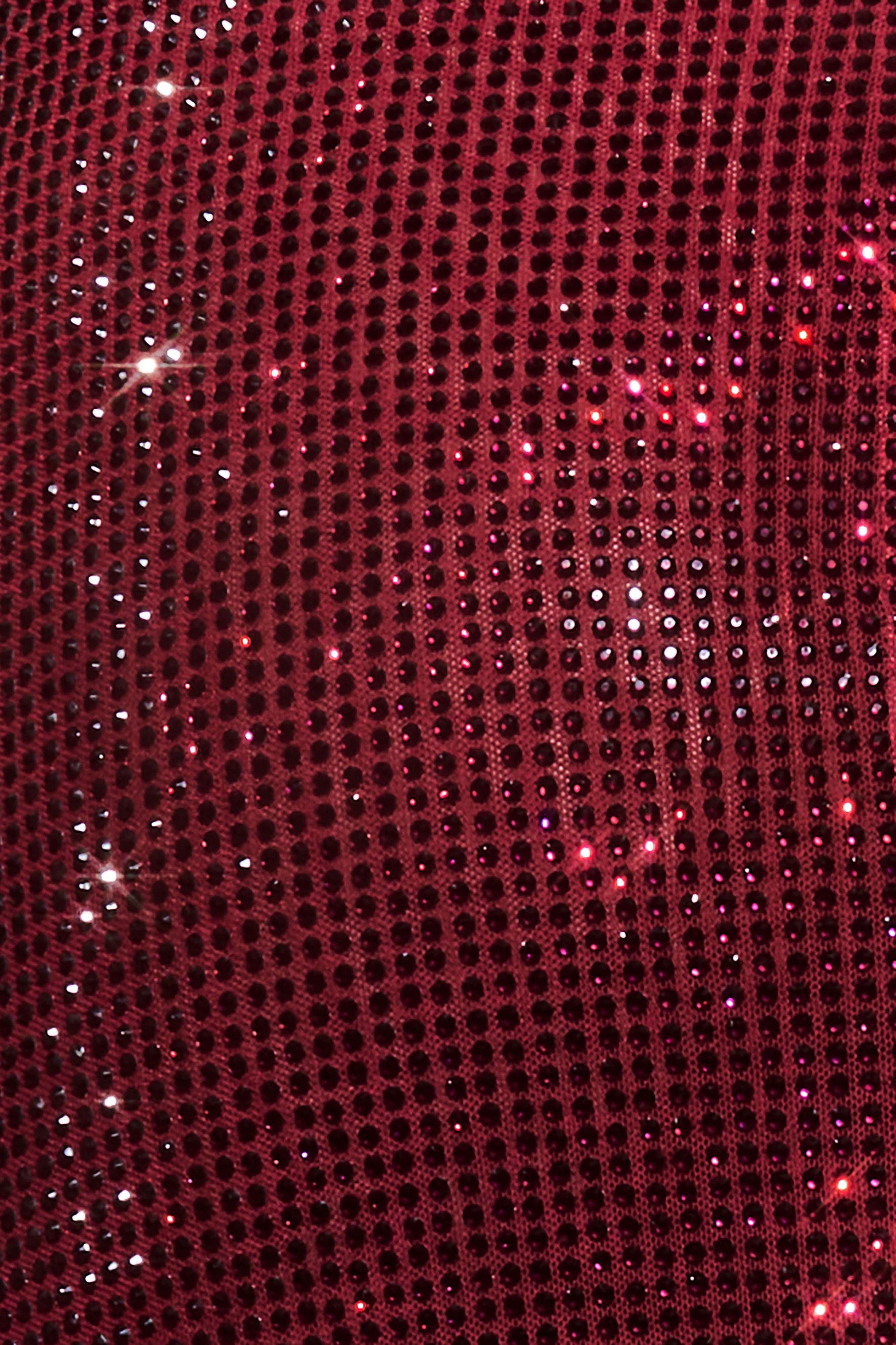 Genie Diamante Halter Midi Dress - Mahogany #6