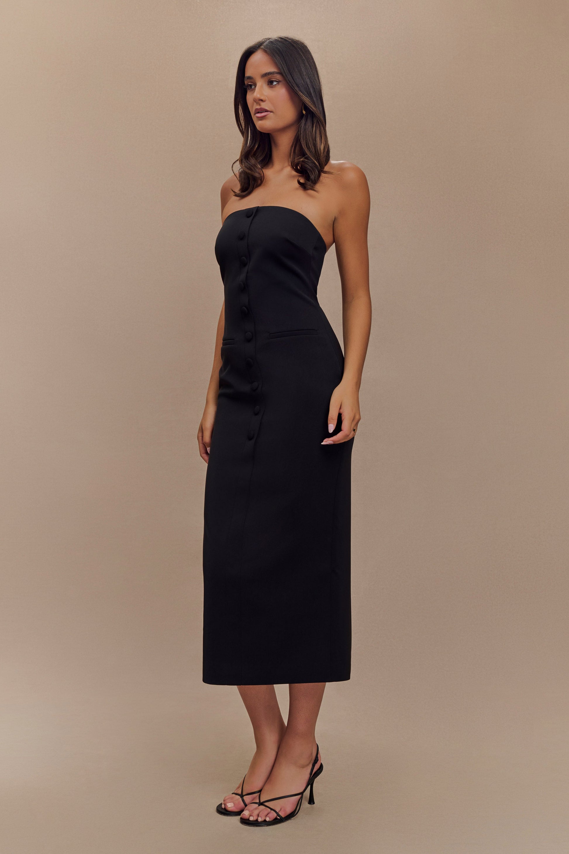 Sussan Strapless Midi Dress - Black #4