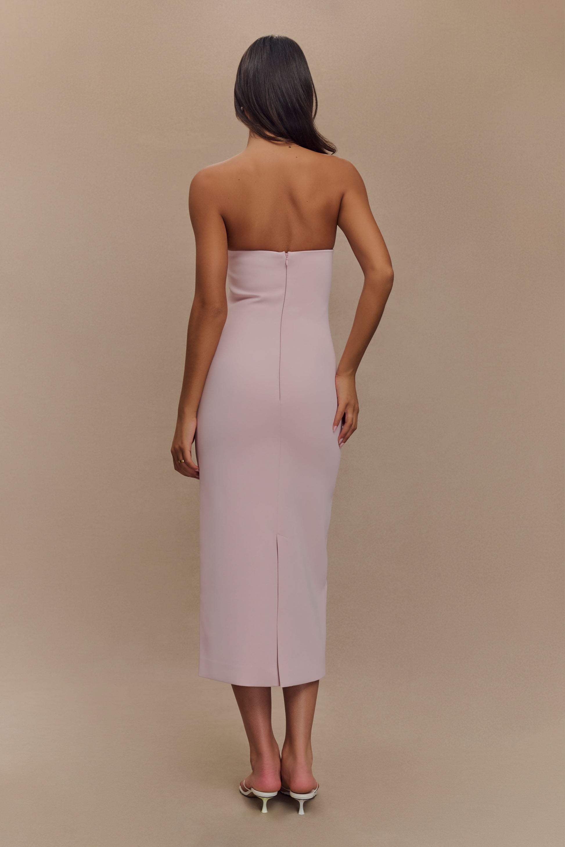 Sussan Strapless Midi Dress - Powder Pink #2