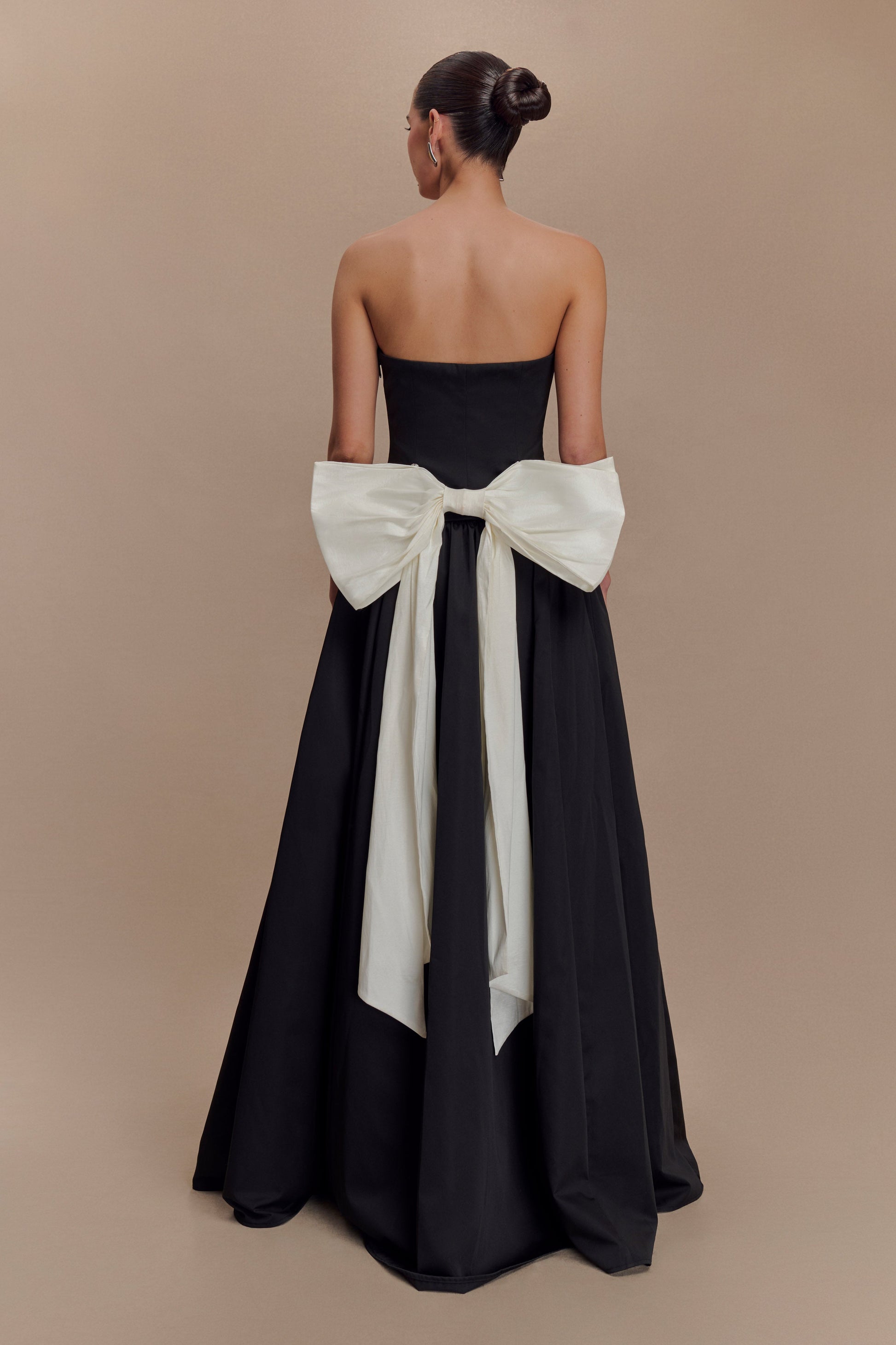 Frances Strapless Bow Maxi Dress - Black #3