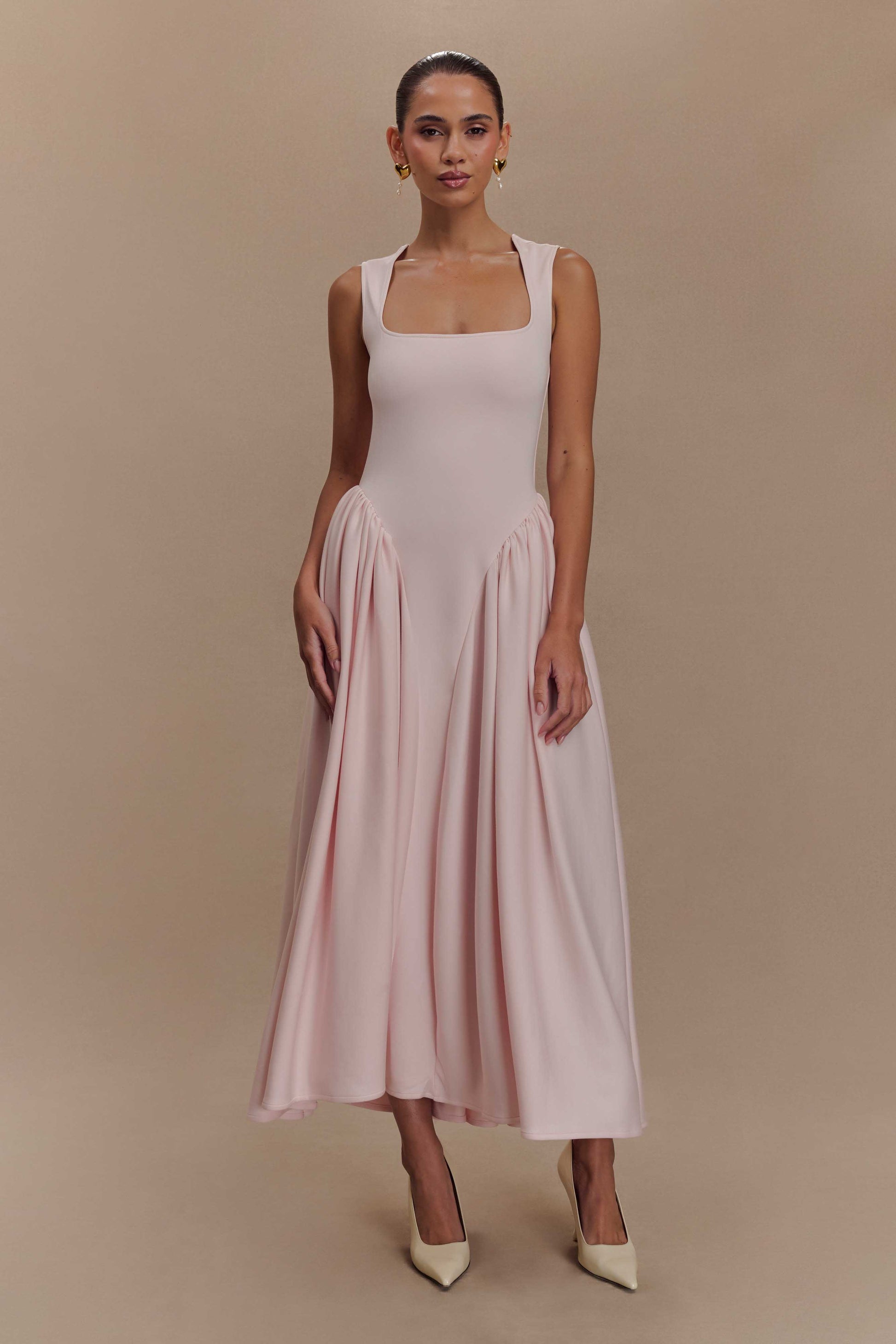 Sharon Scuba Jersey Midi Dress - Ballet Pink #6