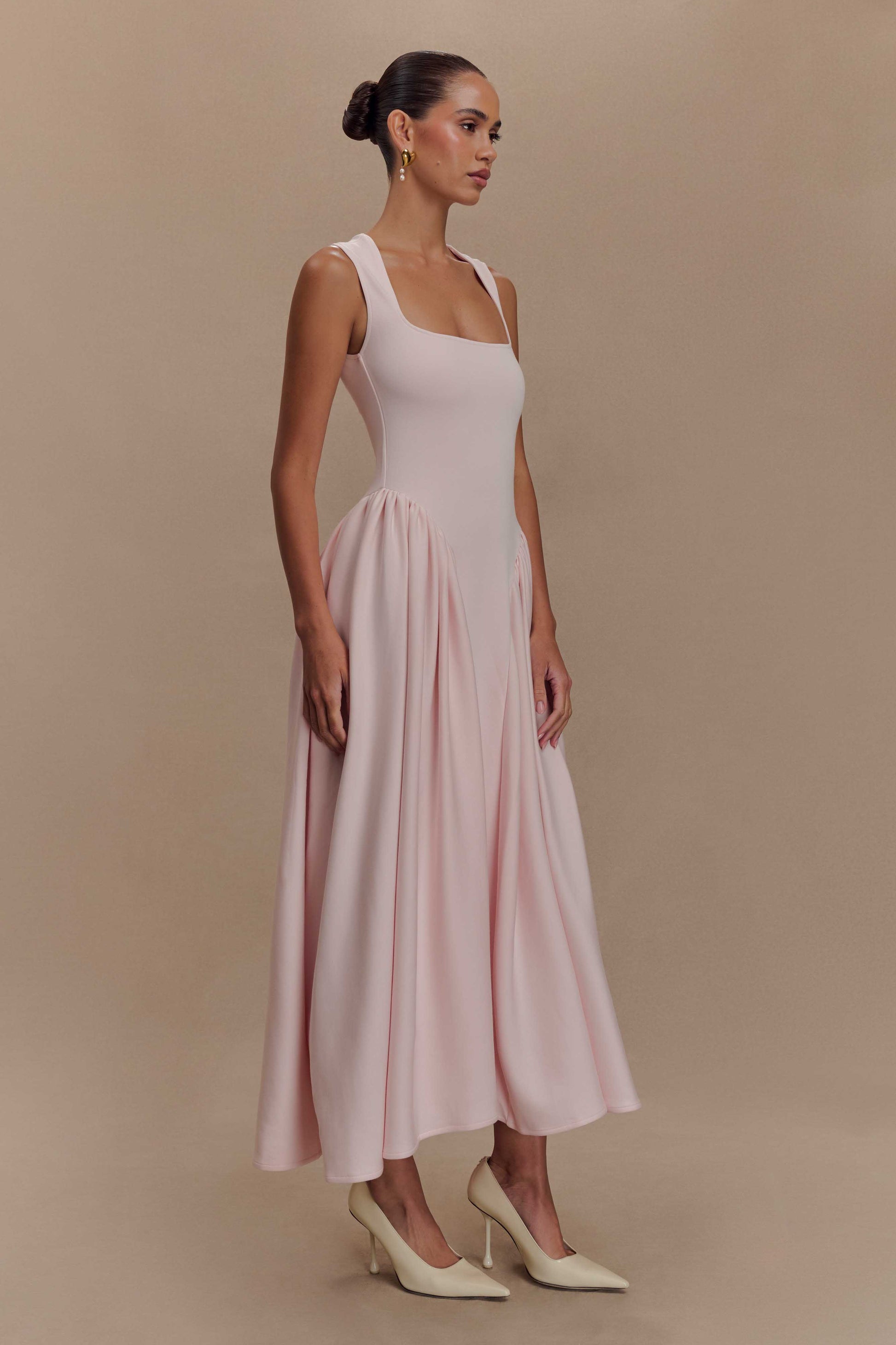 Sharon Scuba Jersey Midi Dress - Ballet Pink #5