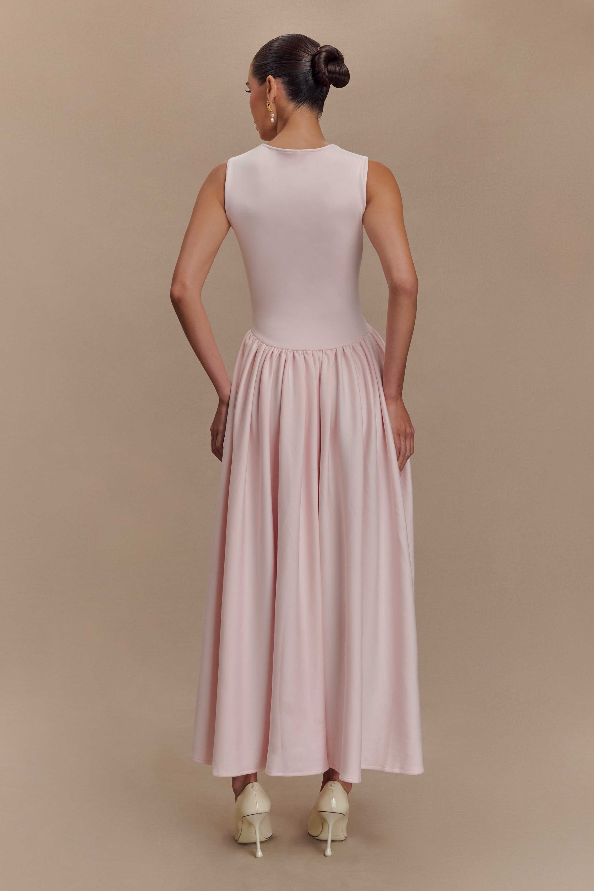 Sharon Scuba Jersey Midi Dress - Ballet Pink #3