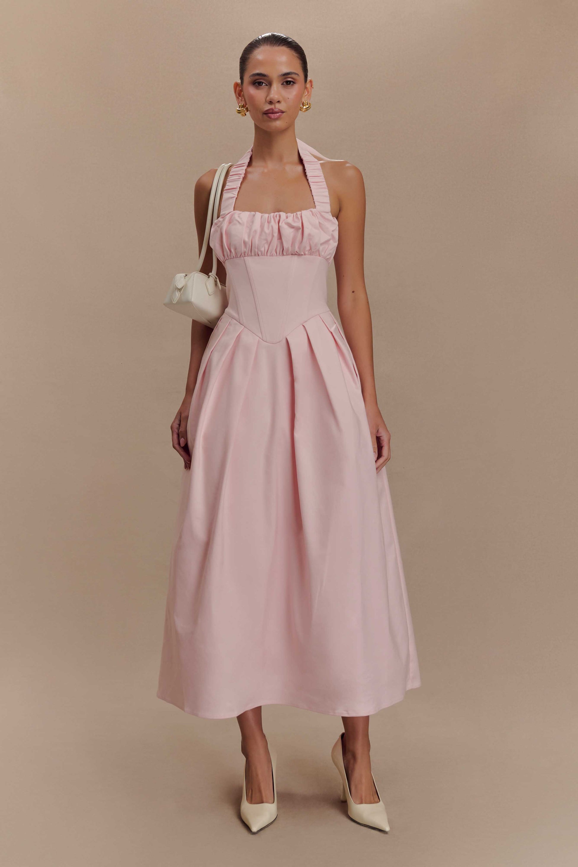 Candy Halter Midi Dress - Ballet Pink #5
