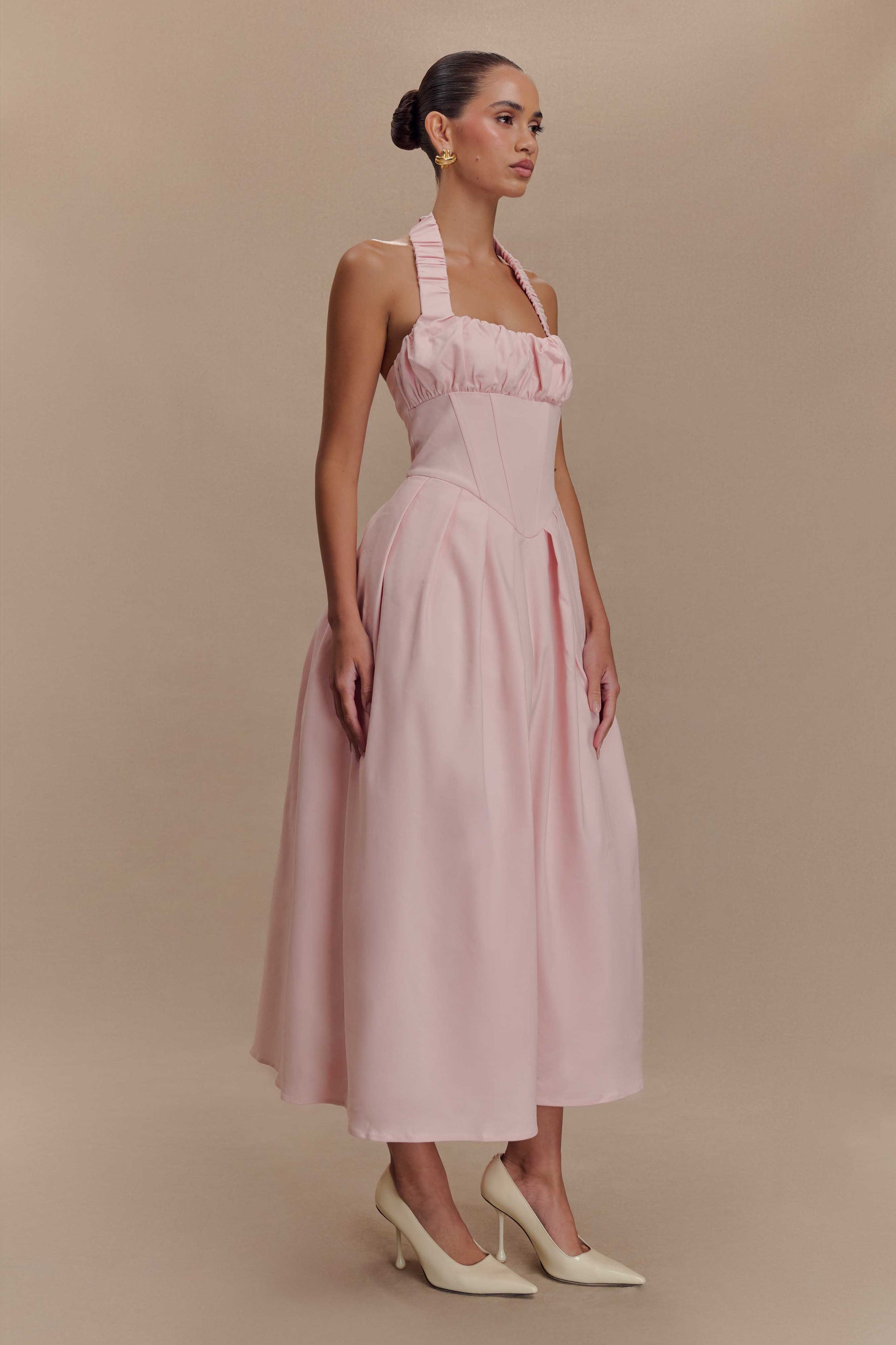 Candy Halter Midi Dress - Ballet Pink #4