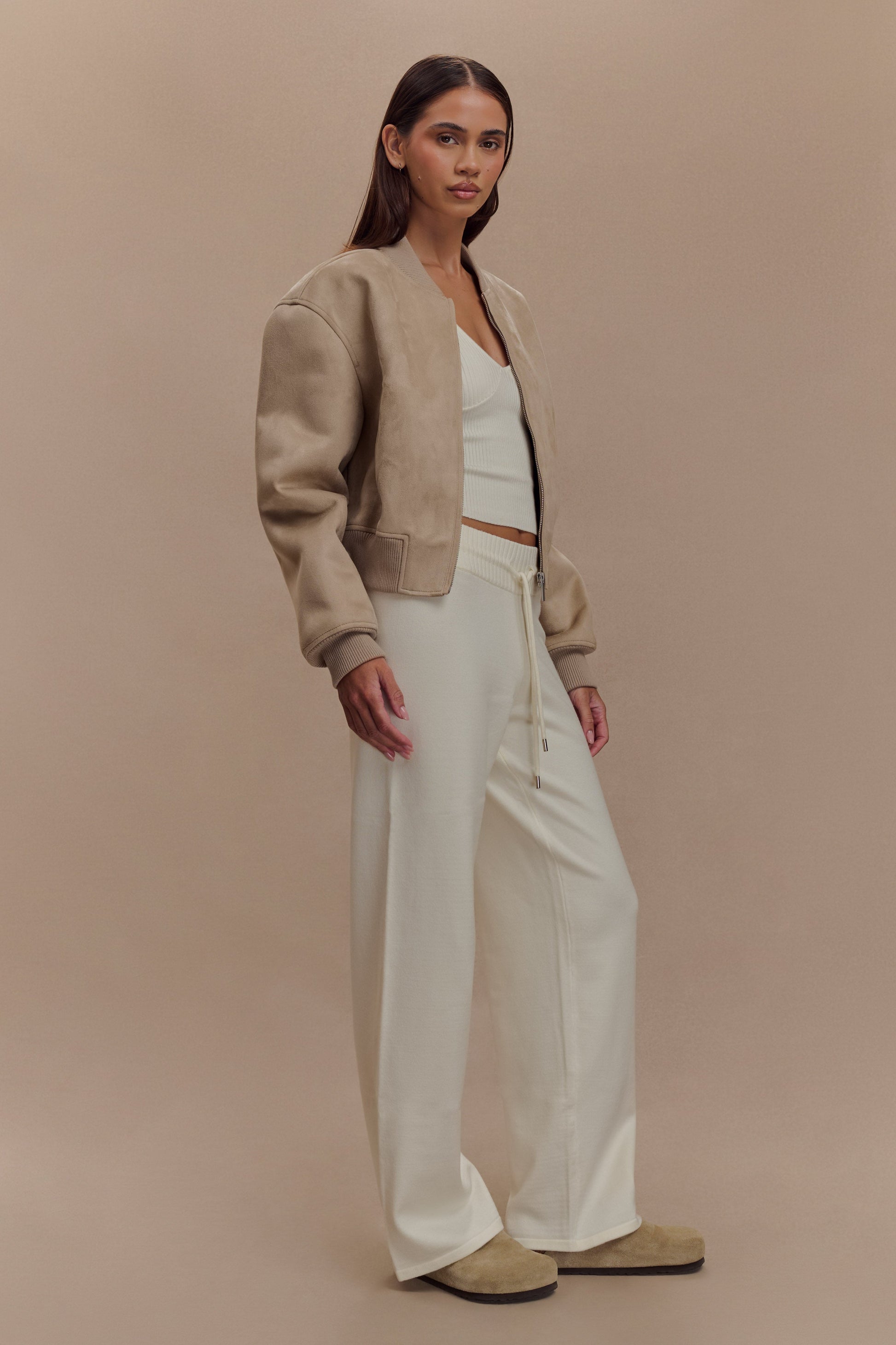 Rudy Suede Bomber Jacket - Sand #5