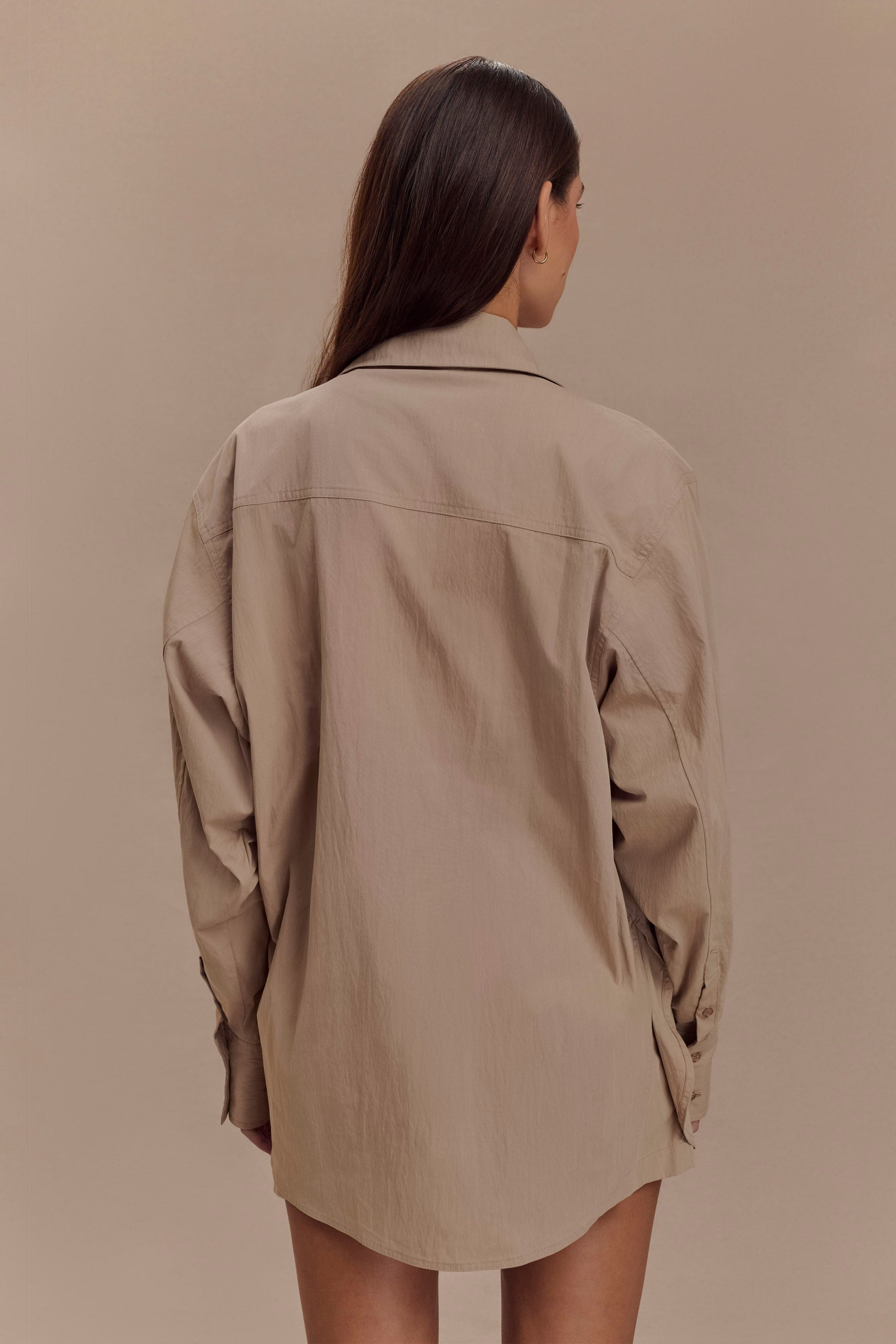 Campbell Cotton Oversized Shirt - Sand #4