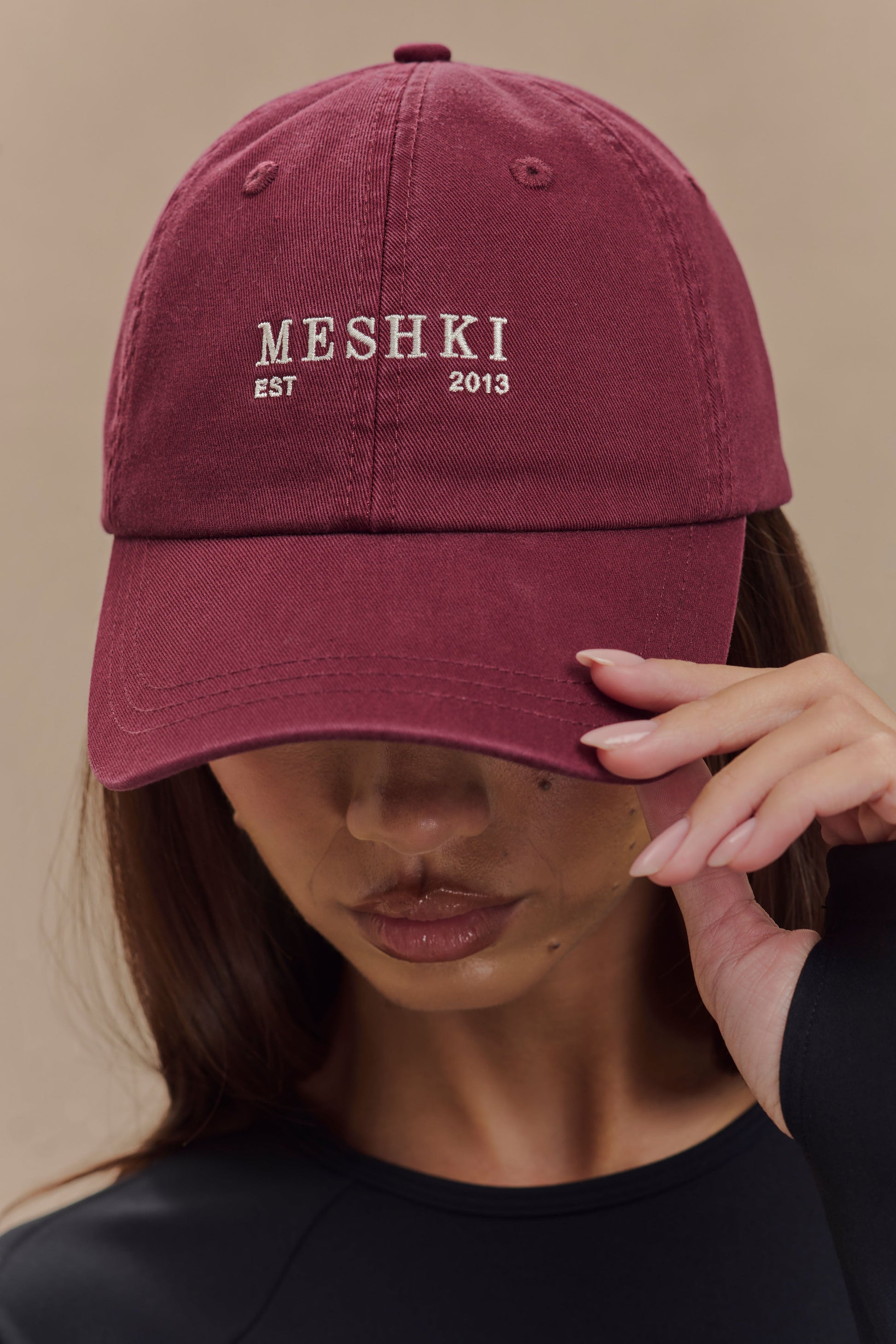 MESHKI Ball Cap - Burgundy #3