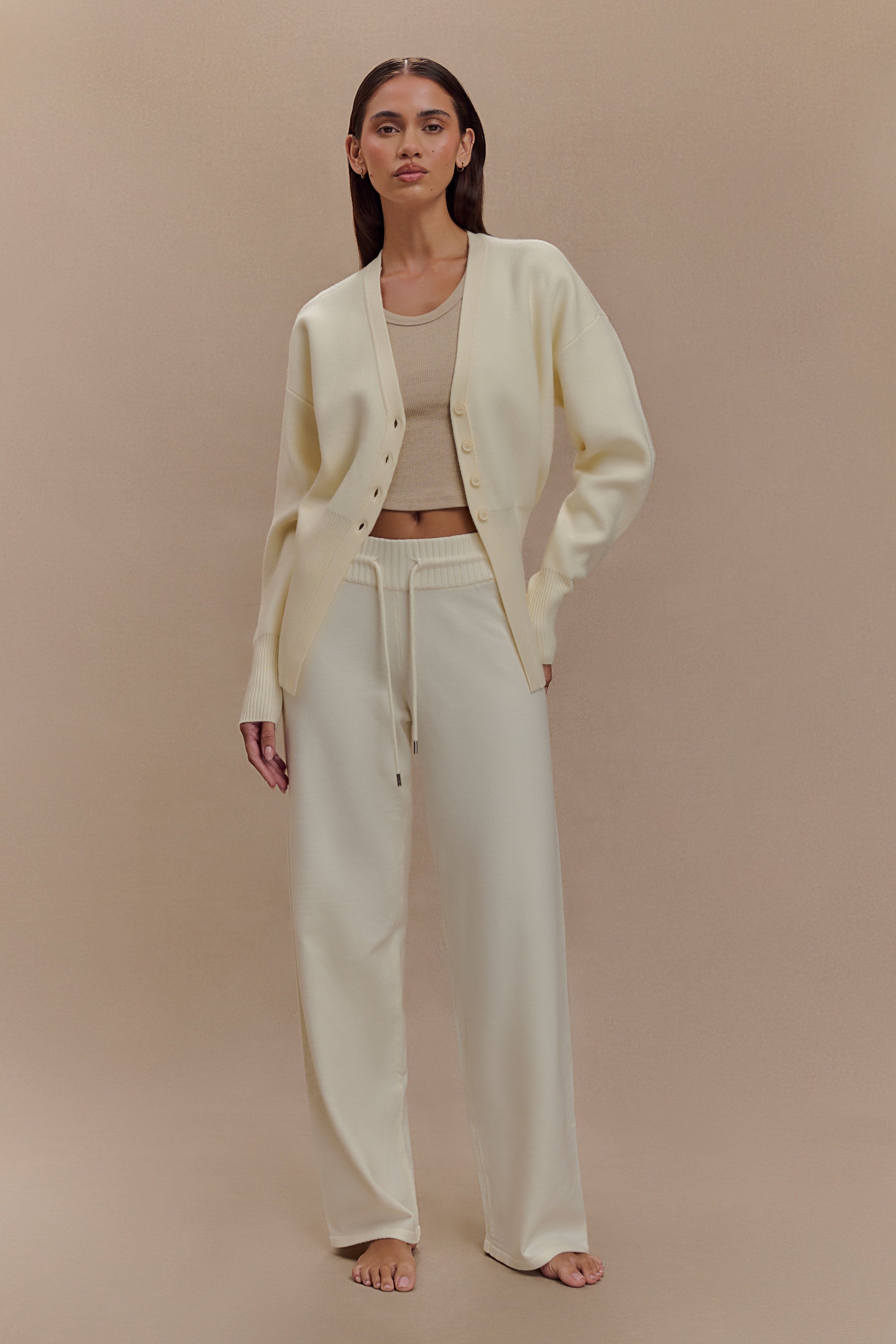 Alexia Buttoned Oversized Cardigan - Ivory #6