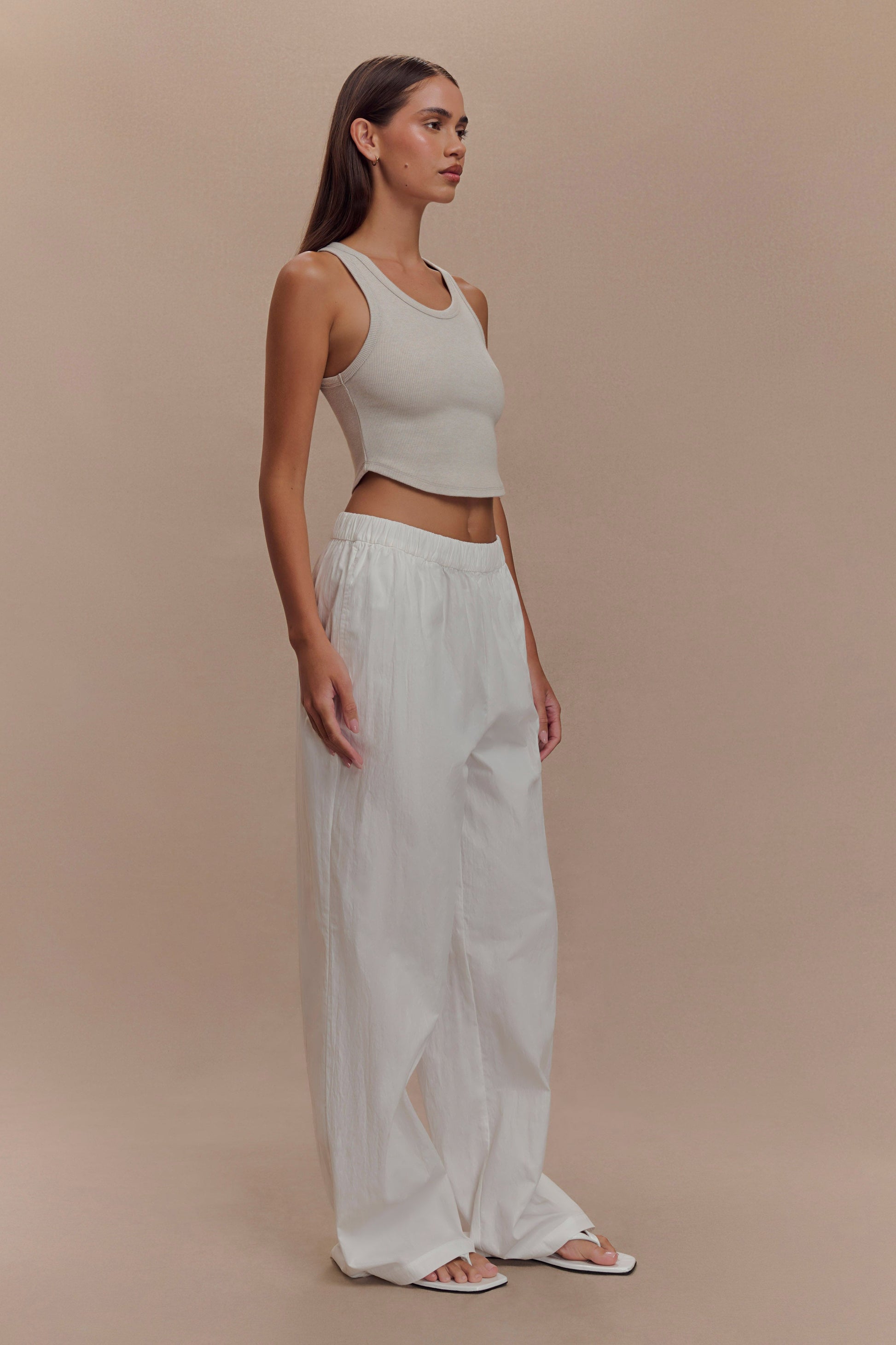 Morgana Ribbed Tank Top - Grey Marle #4