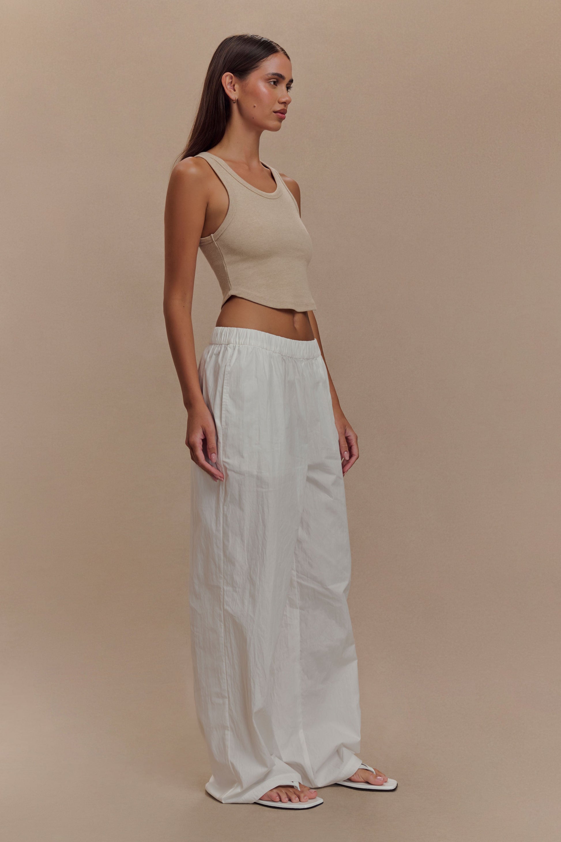 Morgana Ribbed Tank Top - Neutral Marle #4