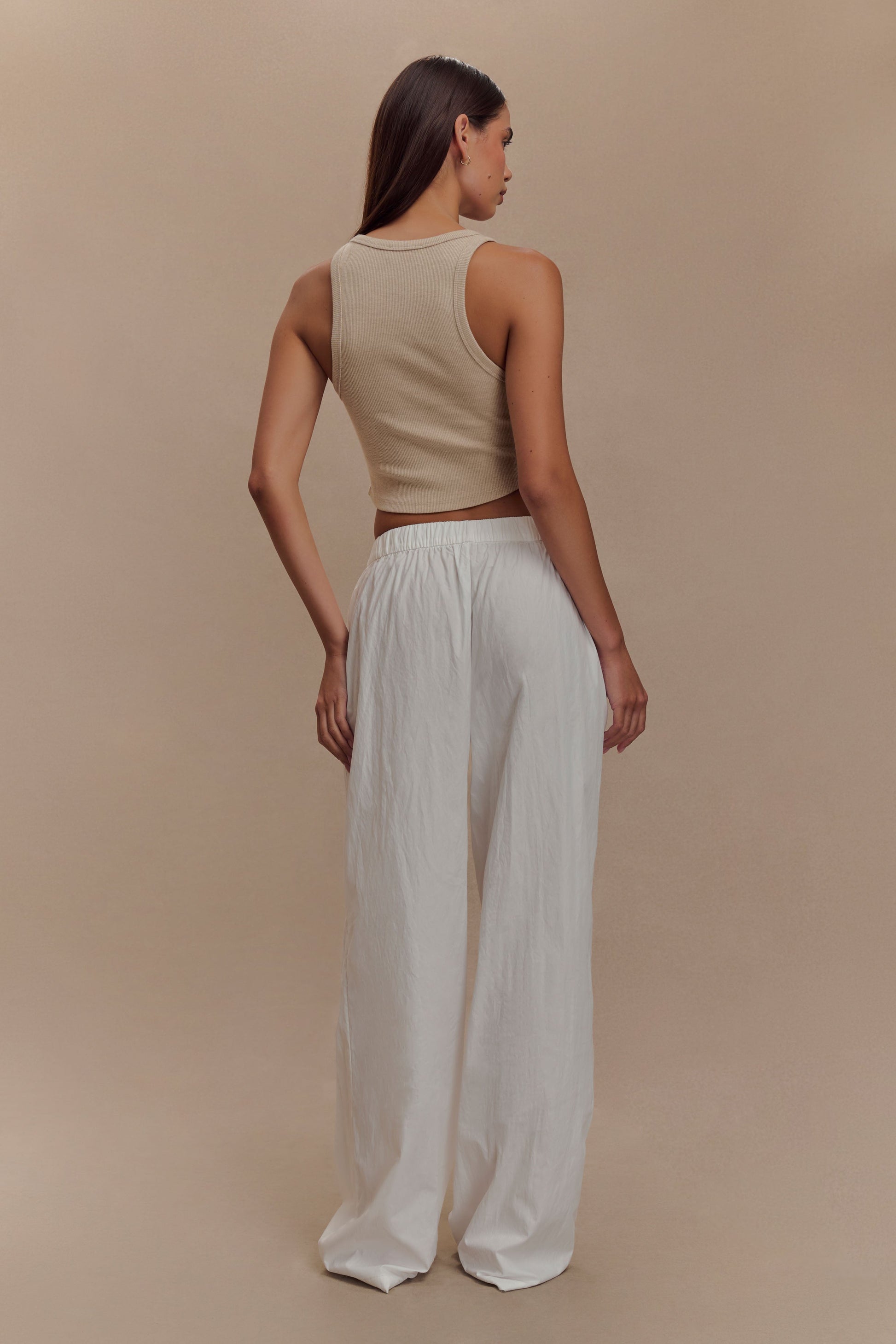 Morgana Ribbed Tank Top - Neutral Marle #3